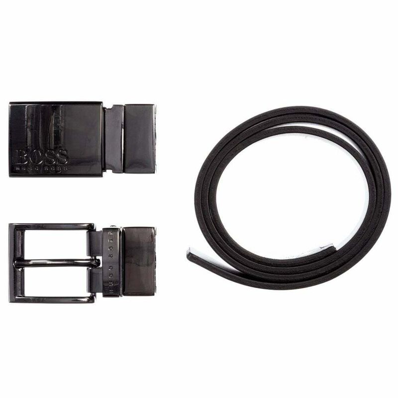 Boys Black Leather Belt