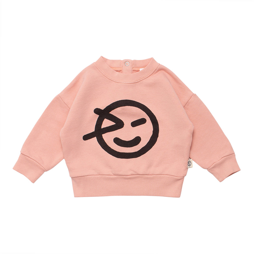 Baby Boys & Girls Pink Logo Cotton Sweatshirt