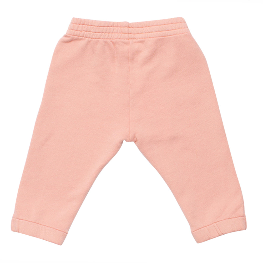 Baby Boys & Girls Pink Logo Cotton Trousers