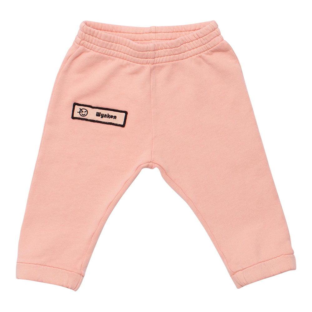 Baby Boys & Girls Pink Logo Cotton Trousers