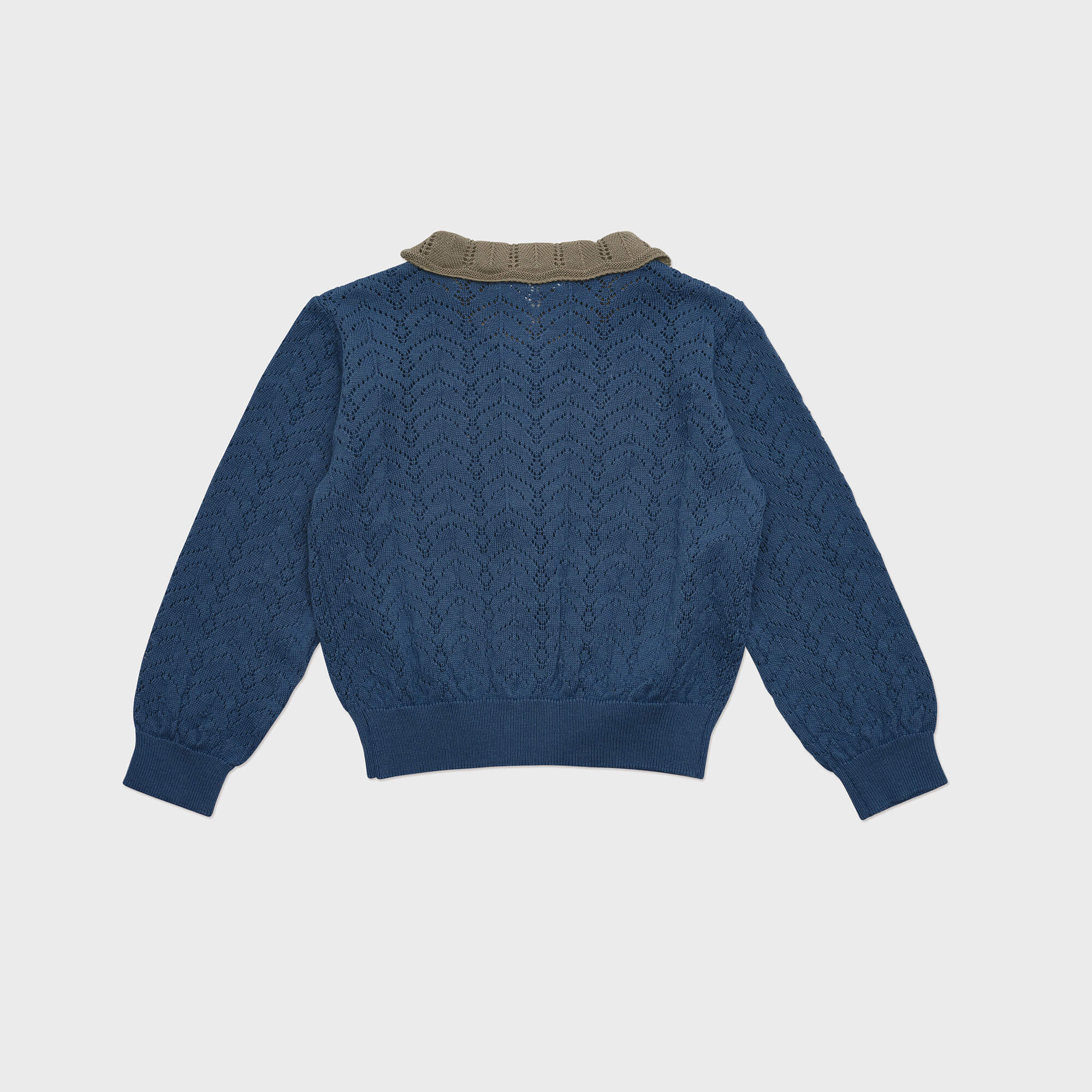 Girls Blue Knit Cardigan