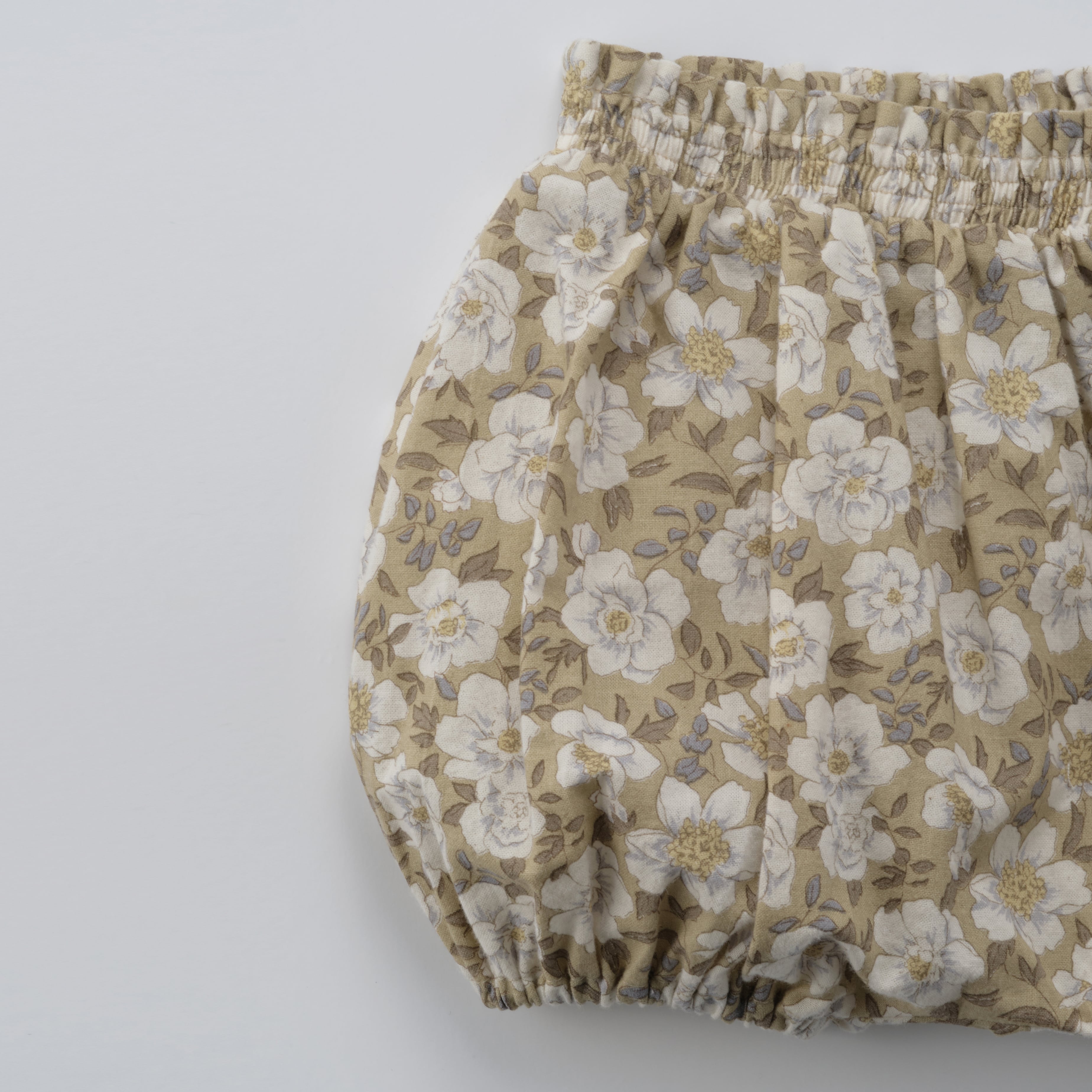 Baby Girls Olive Printed Cotton Bloomers