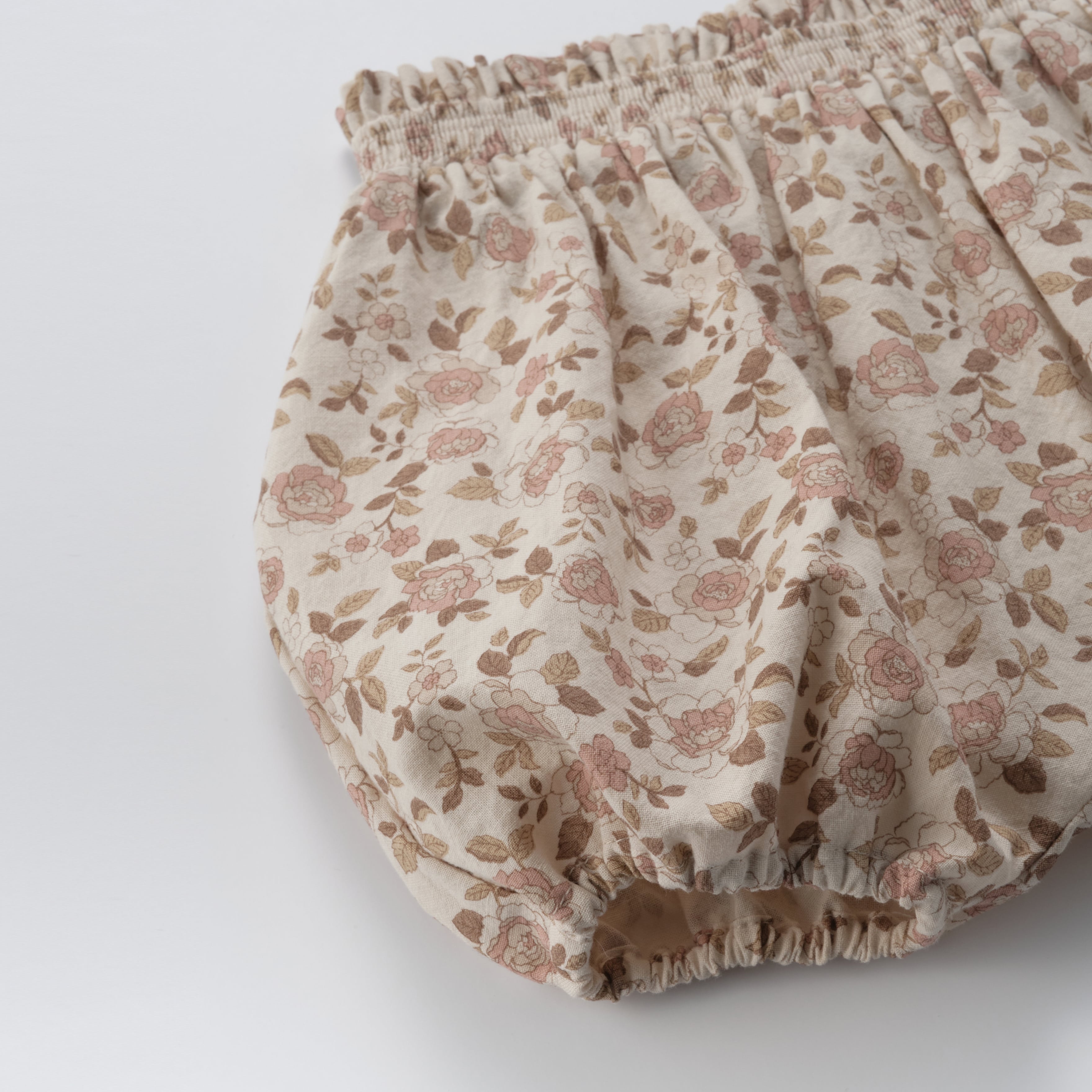 Baby Girls Pink Floral Cotton Bloomers