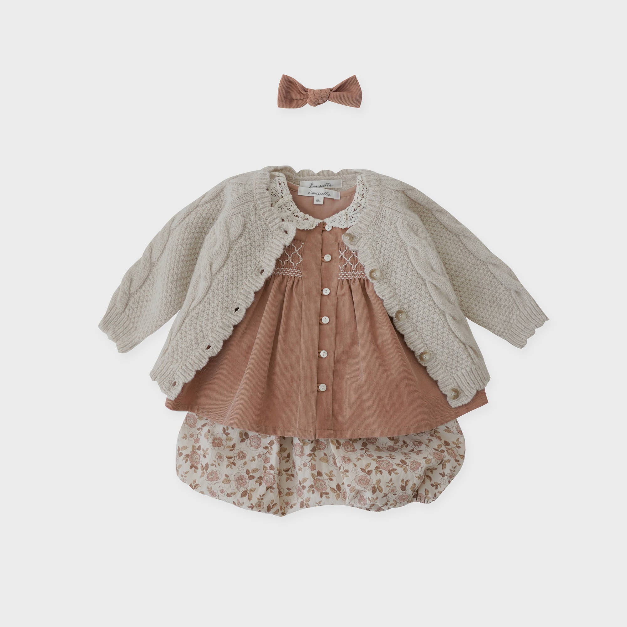 Baby Girls Beige Wool Cardigan