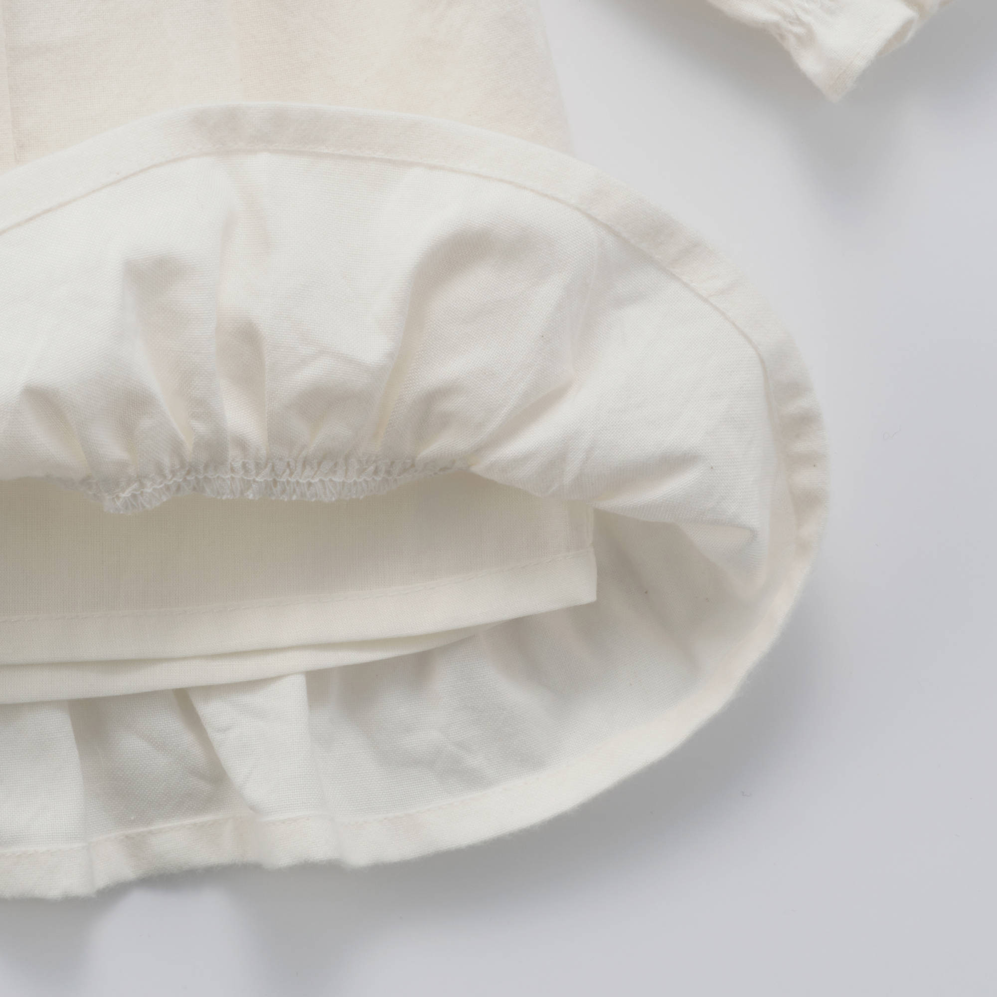 Baby Girls White Ruffled Cotton Dress