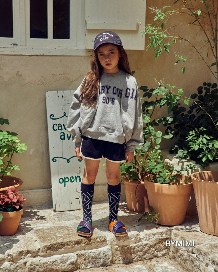 Girls Grey Logo Cotton Cardigan