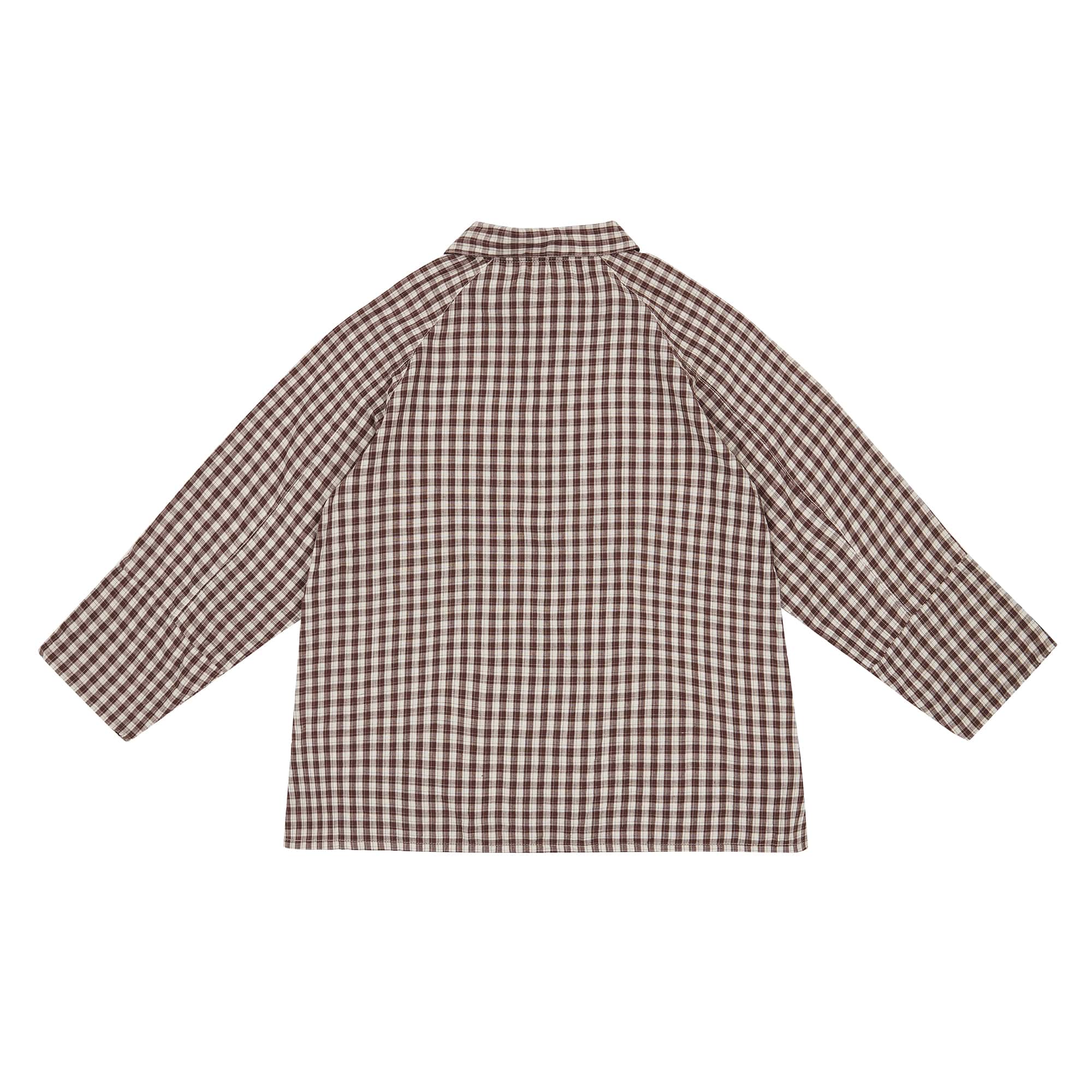 Boys & Girls Chocolete Check Cotton Shirt