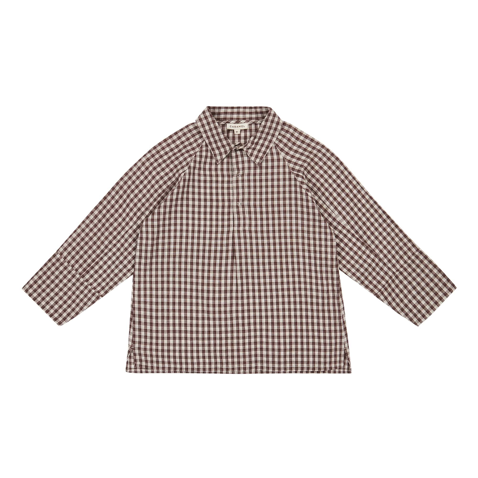 Boys & Girls Chocolete Check Cotton Shirt