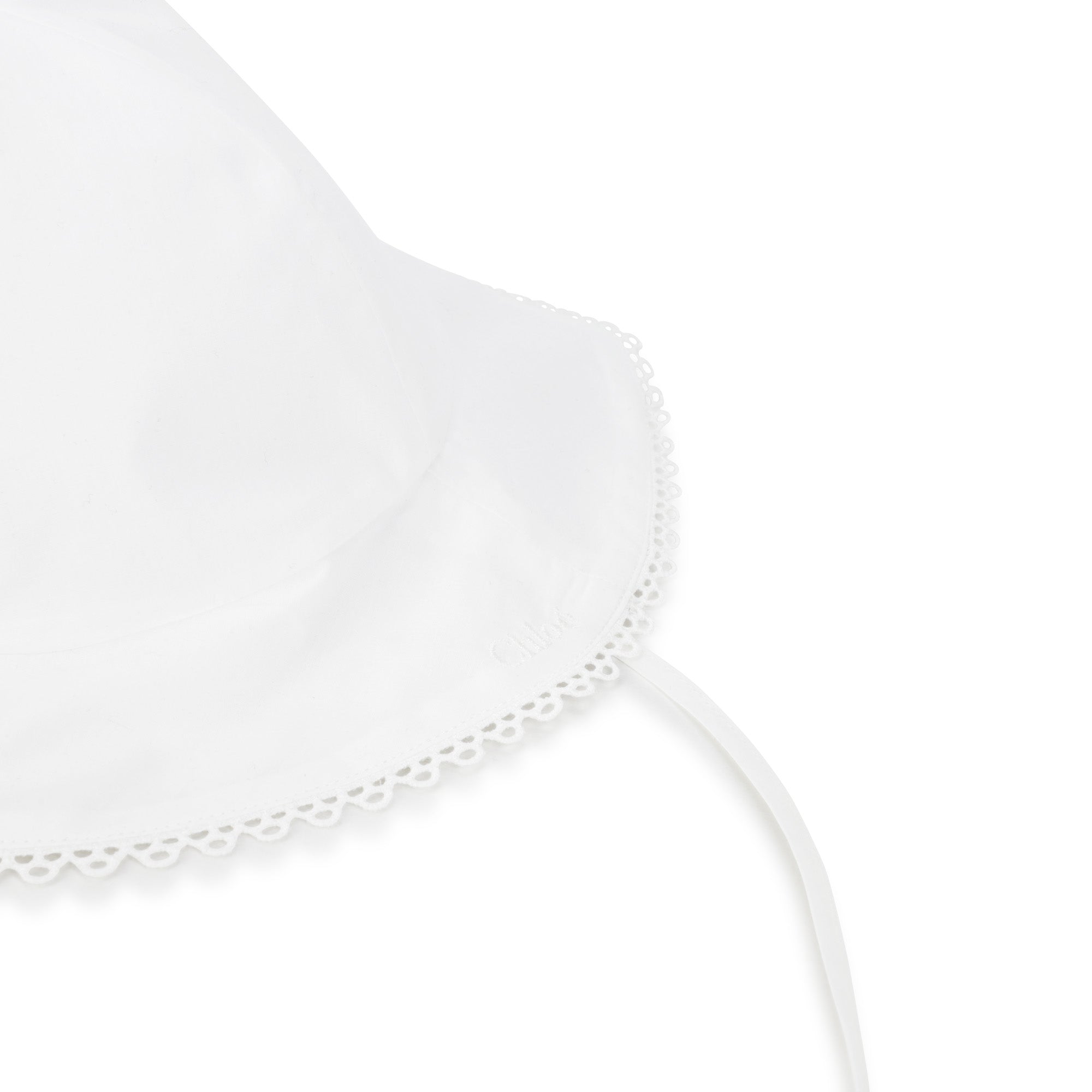 Girls White Cotton Hat