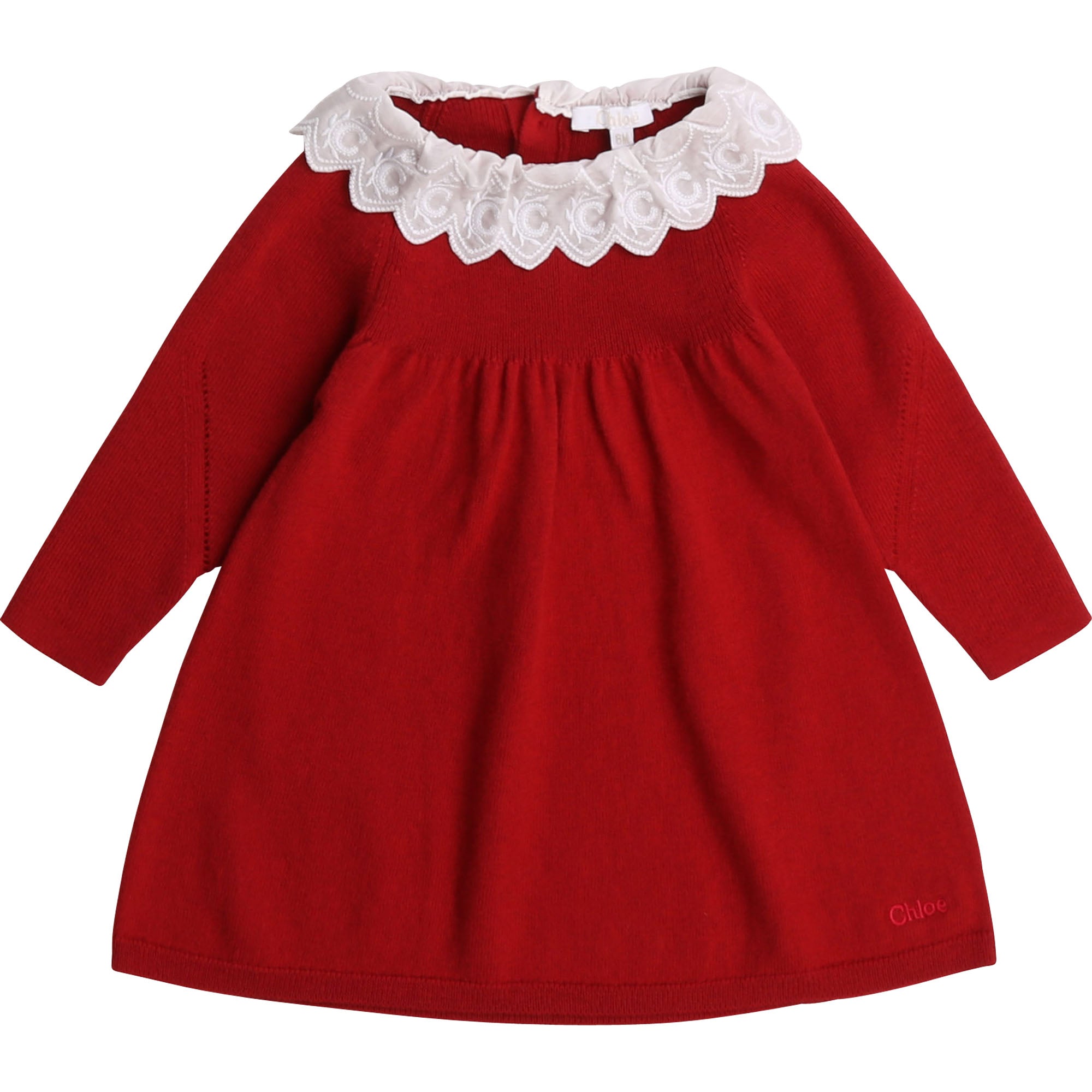 Baby Girls Red Tricot Robe