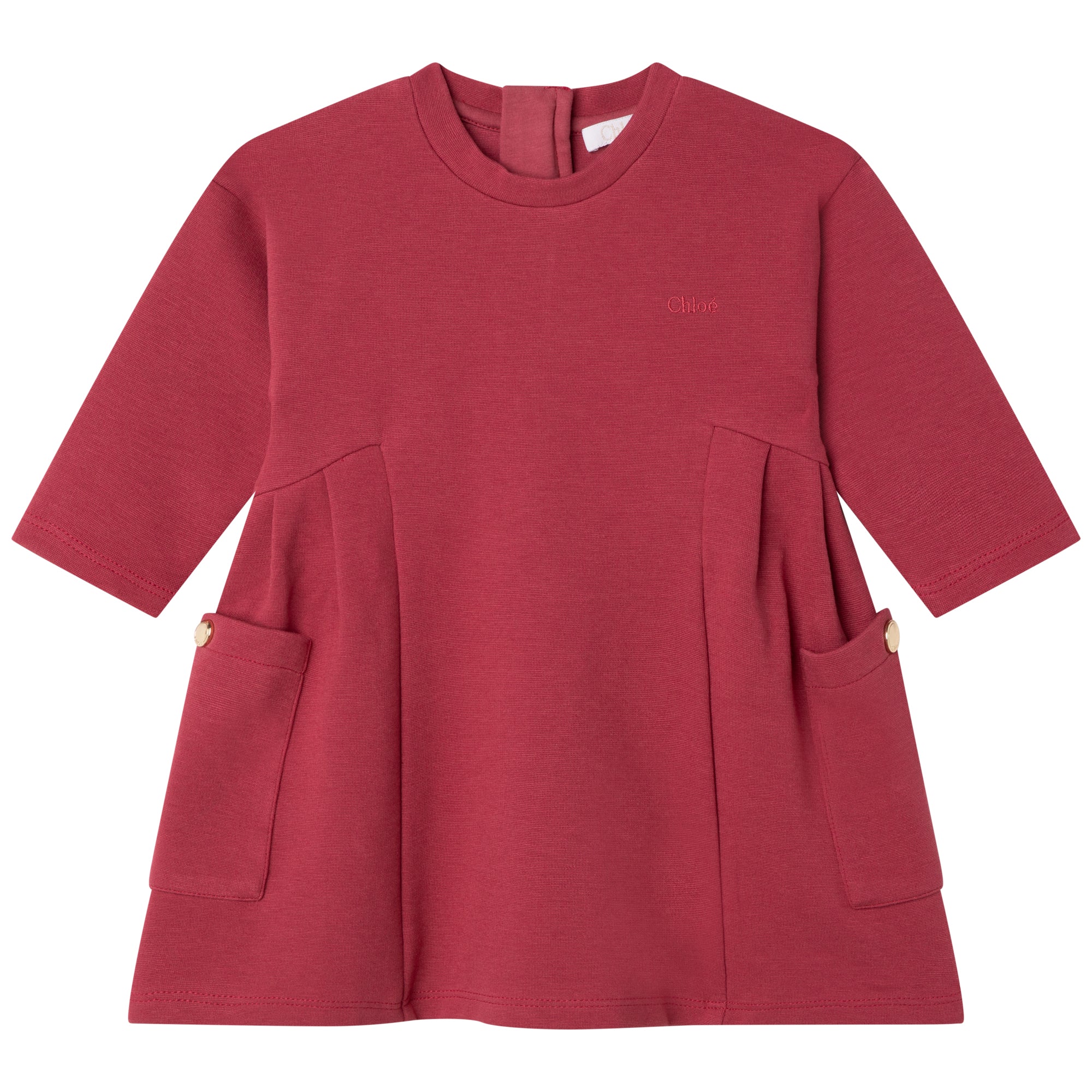 Baby Girls Dark Red Cotton Dress