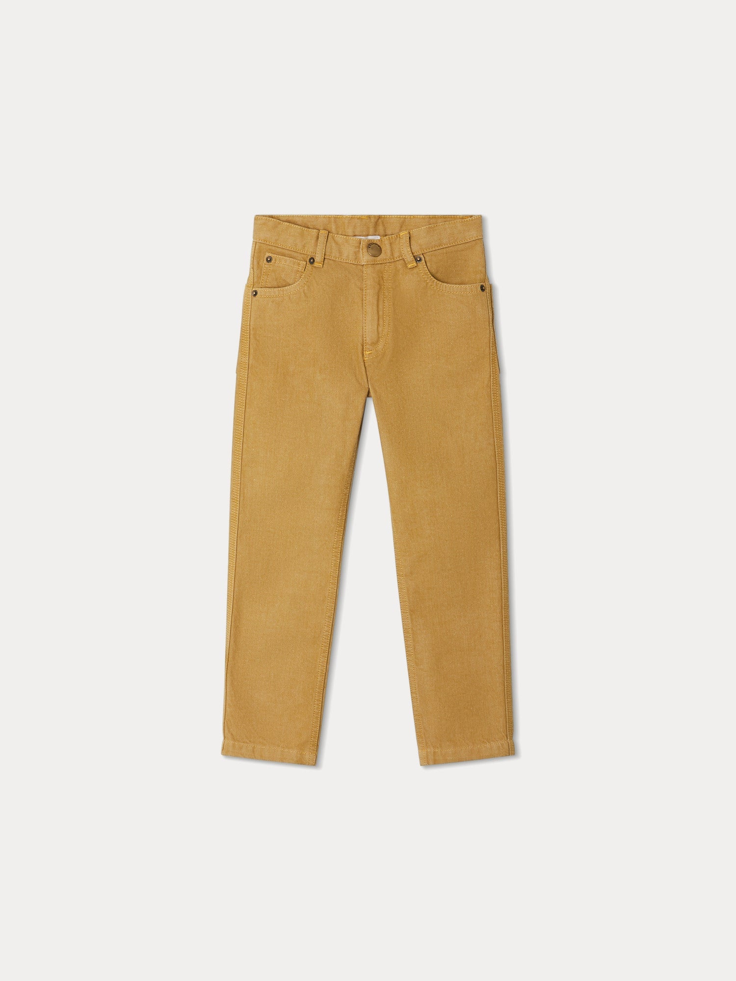 Boys & Girls Brown Cotton Trousers