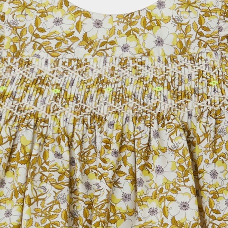 Baby Girls Yellow Floral Cotton Top