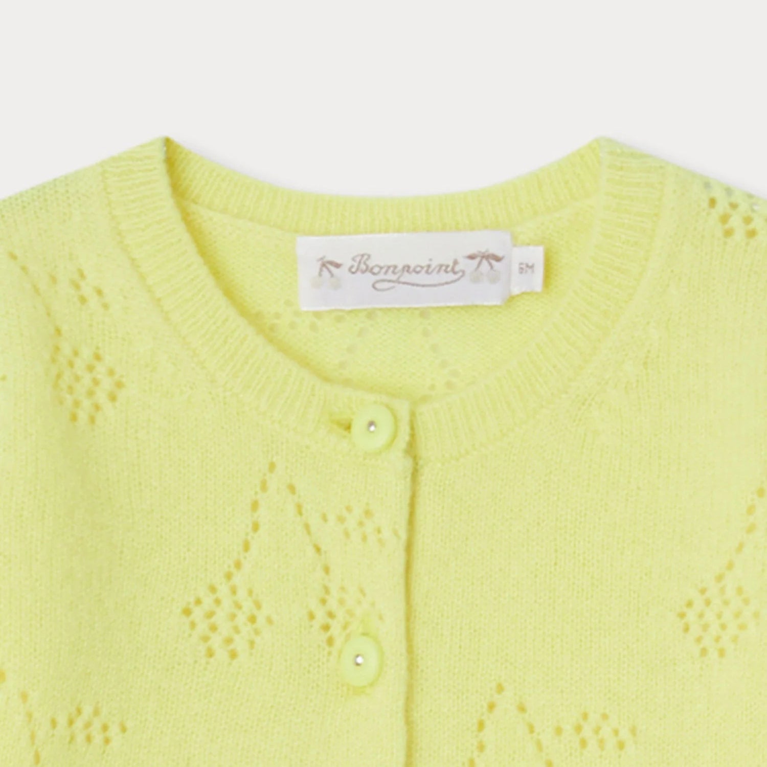 Baby Girls Yellow Logo Cashmere Cardigan