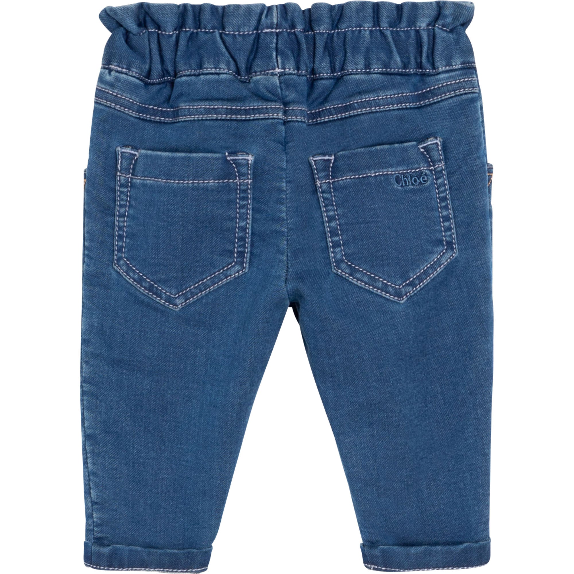 Baby Girls Blue Denim Trousers