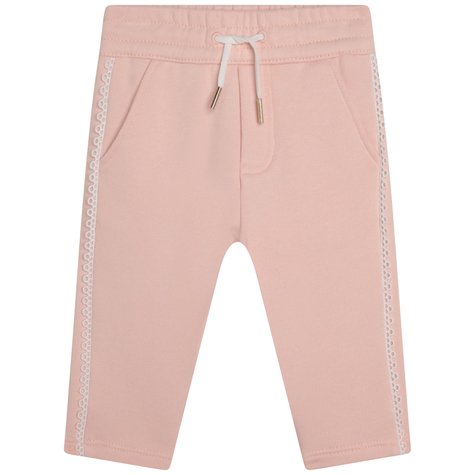 Baby Girls Pink Cotton Trousers