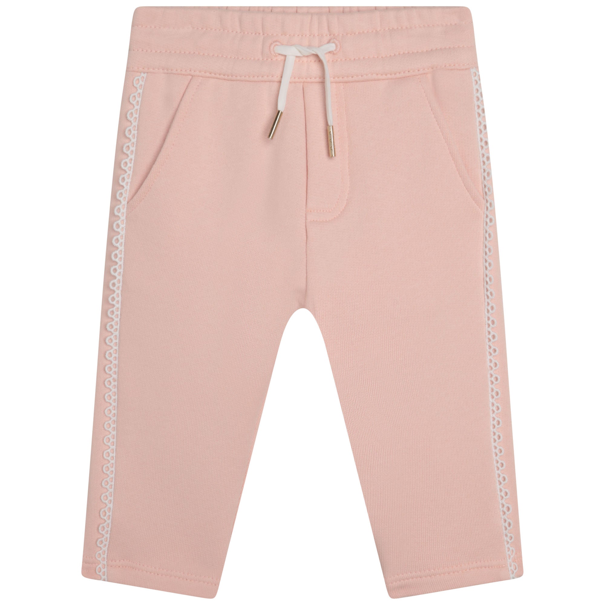 Baby Girls Pink Cotton Trousers