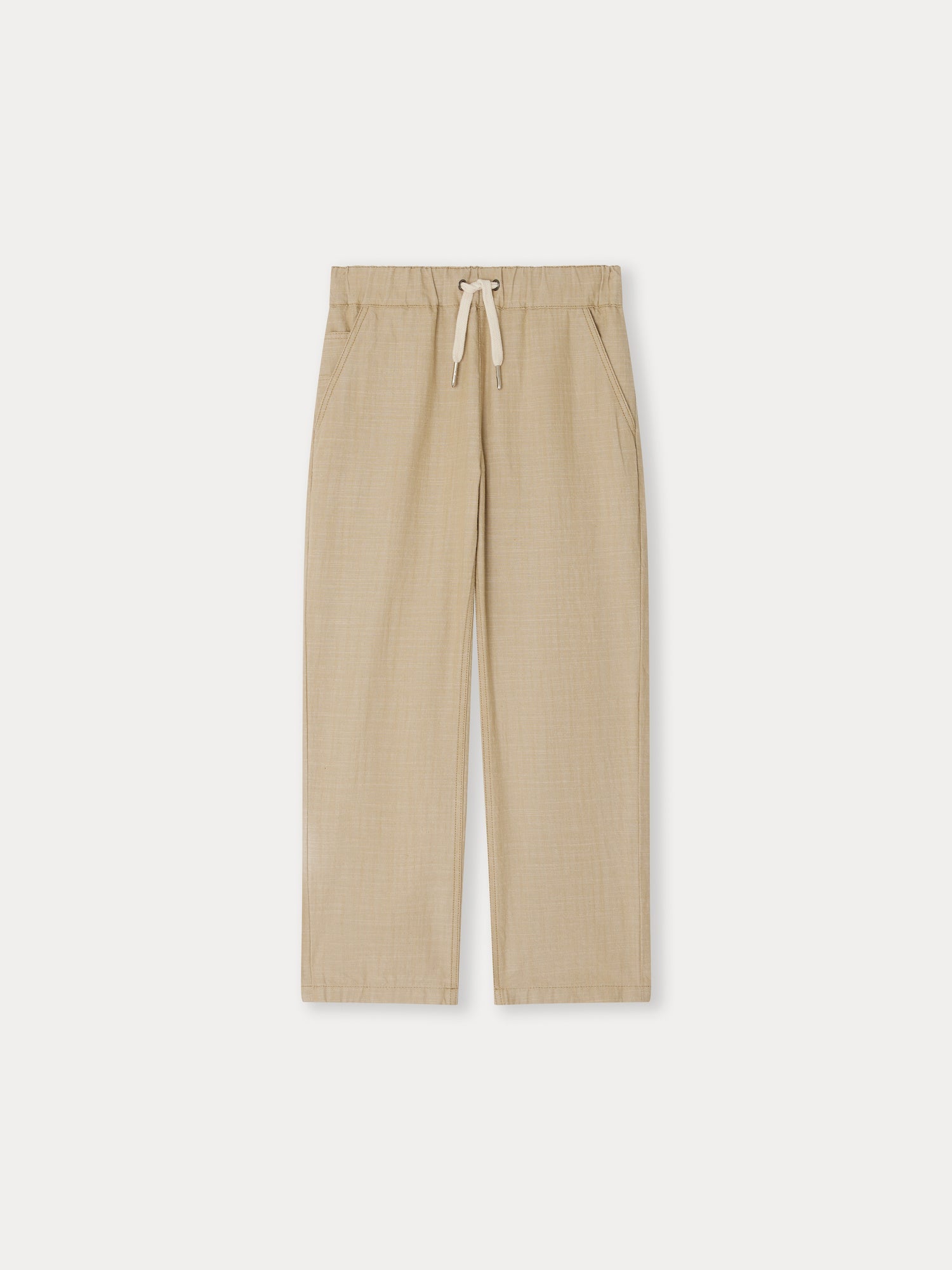 Boys & Girls Beige Cotton Trousers