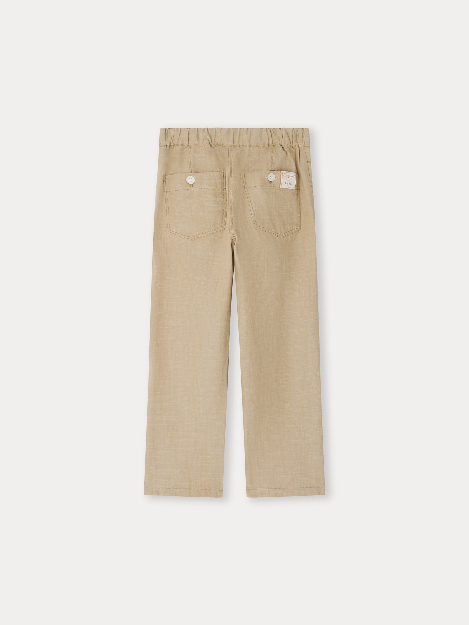 Boys & Girls Beige Cotton Trousers