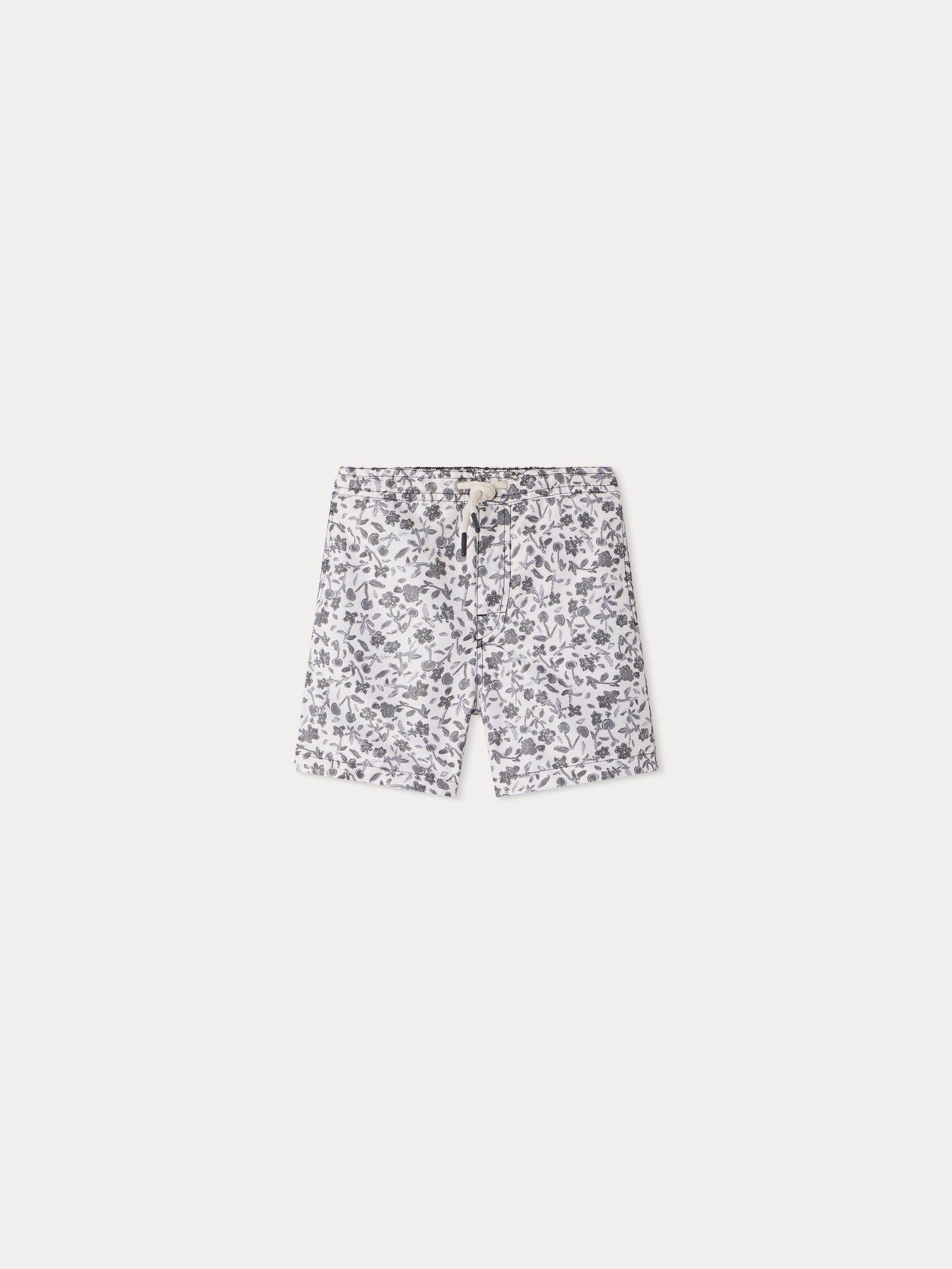 Boys Grey Floral Swim Shorts