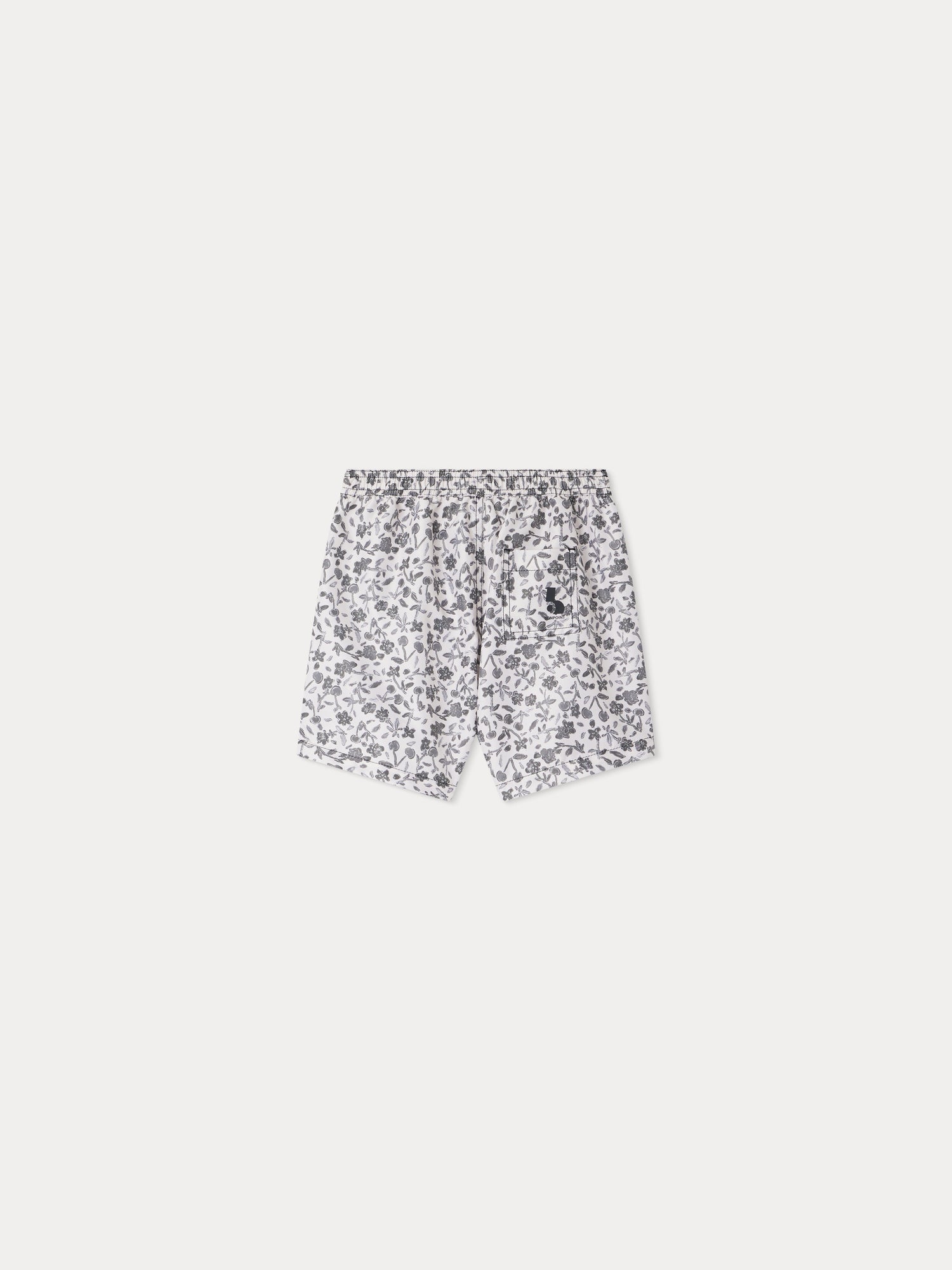 Boys Grey Floral Swim Shorts