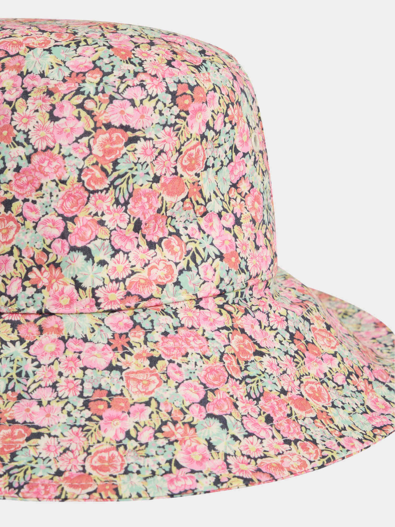 Girls Pink Floral Sun Hat