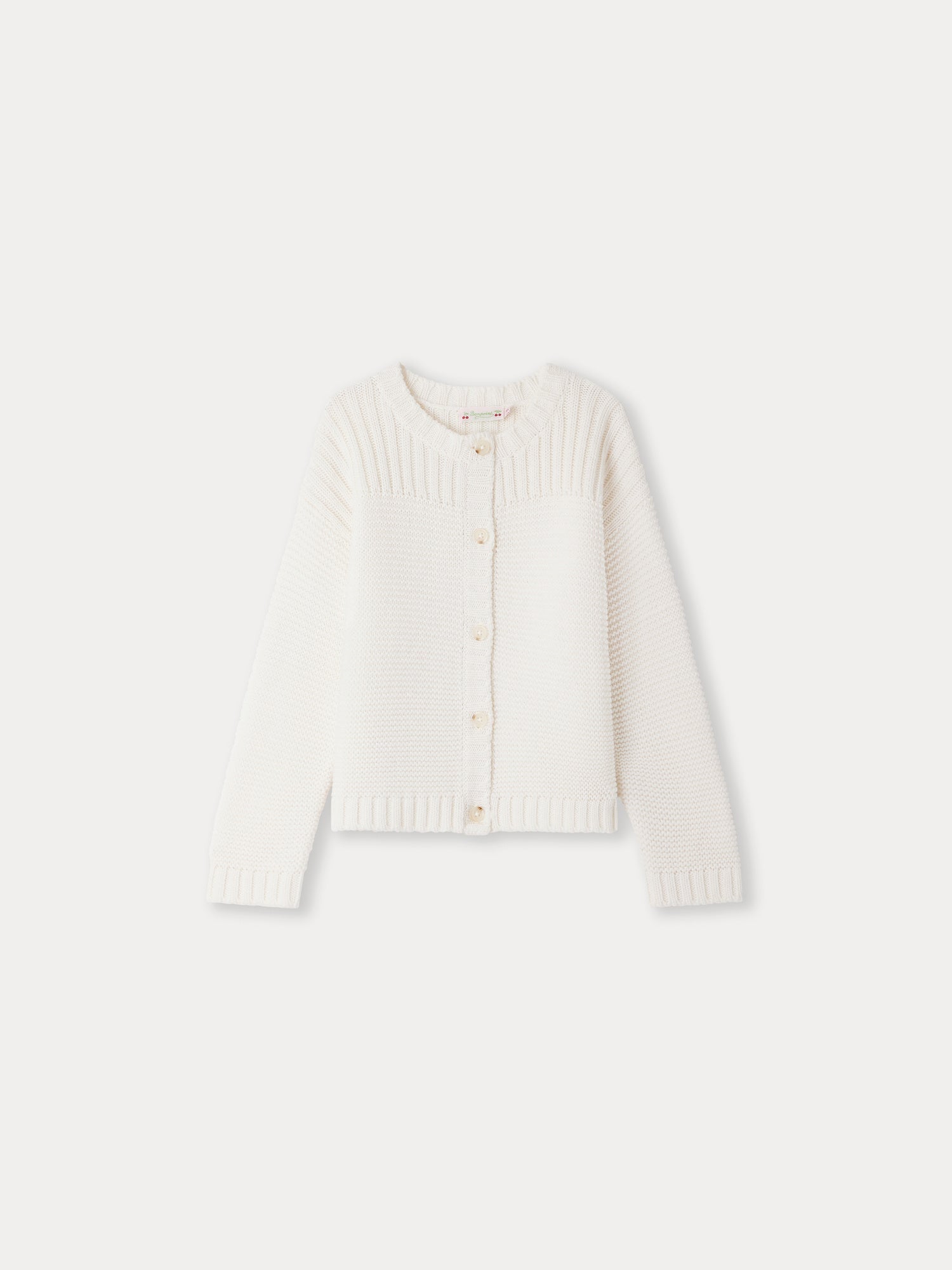 Girls White Wool Cardigan