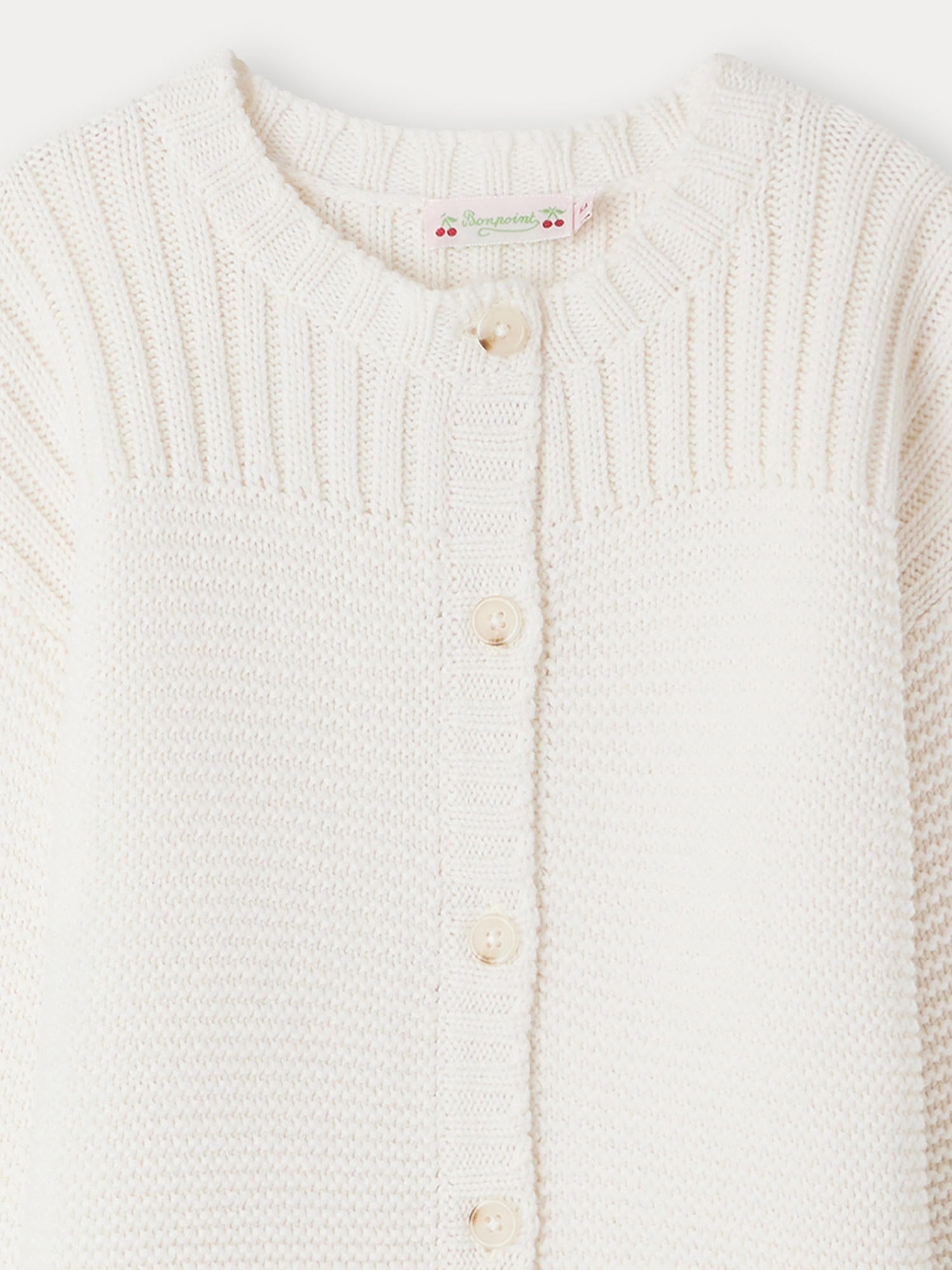 Girls White Wool Cardigan