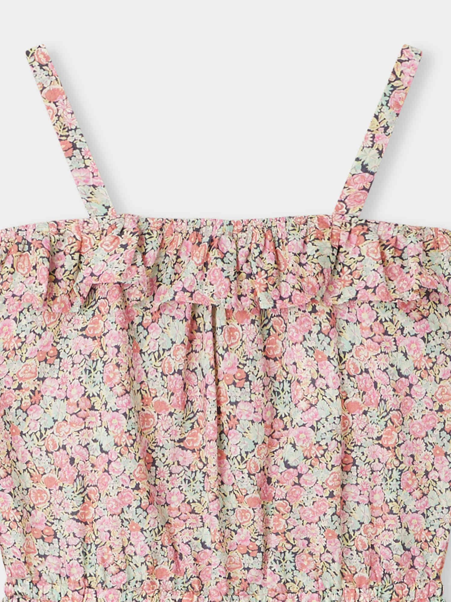 Girls Pink Cotton Jumpsuit