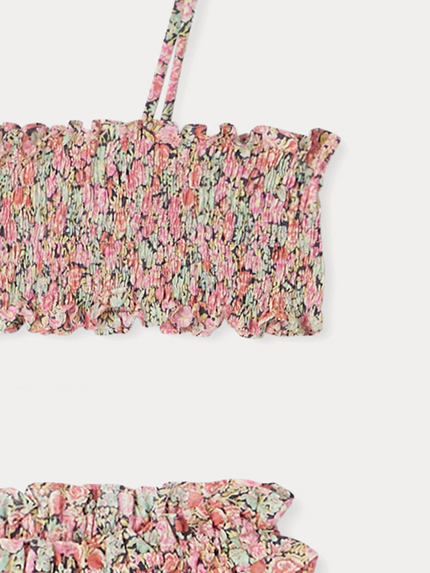 Girls Pink Floral Swimsuit