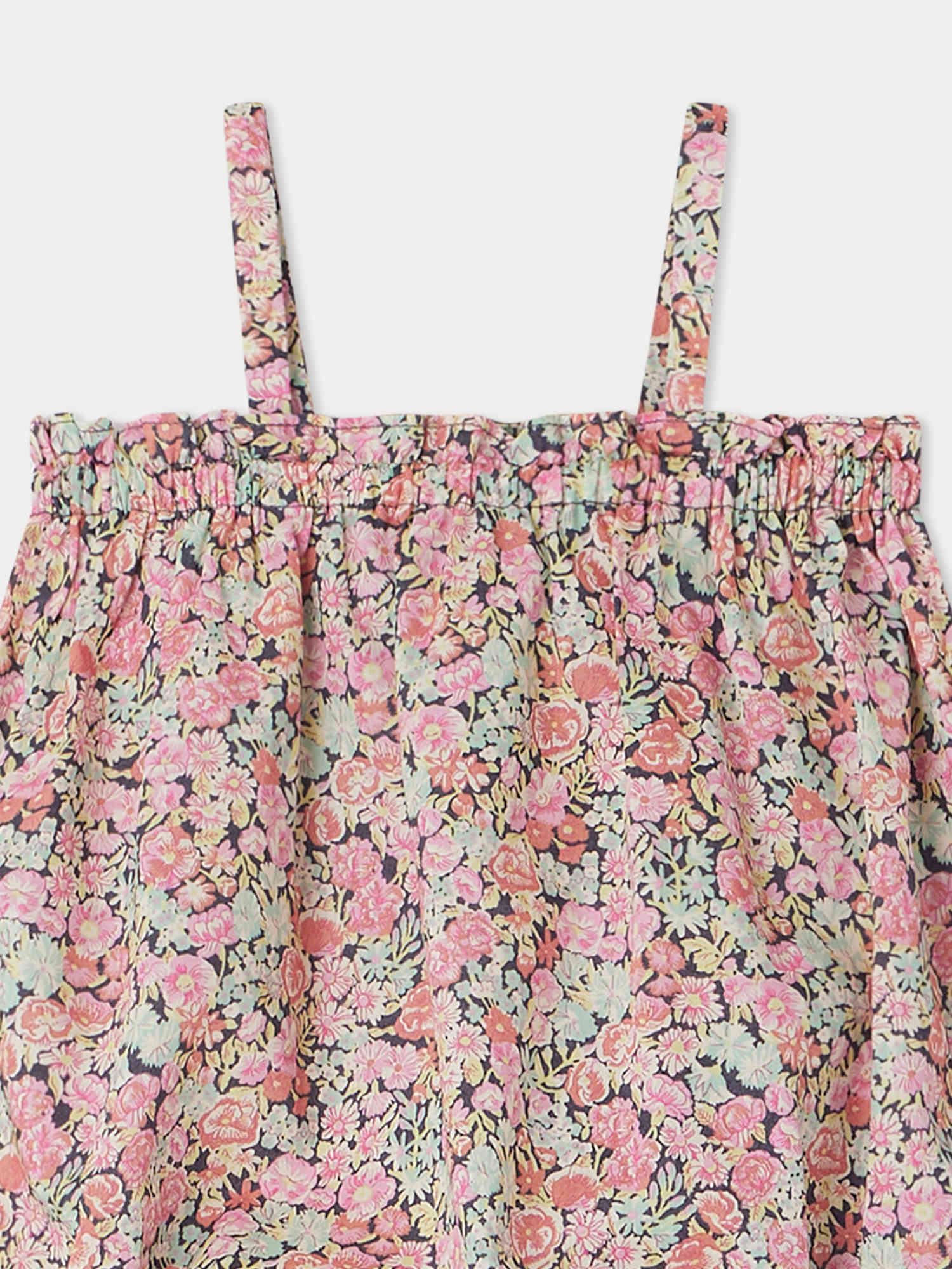 Baby Girls Pink Floral Cotton Babysuit