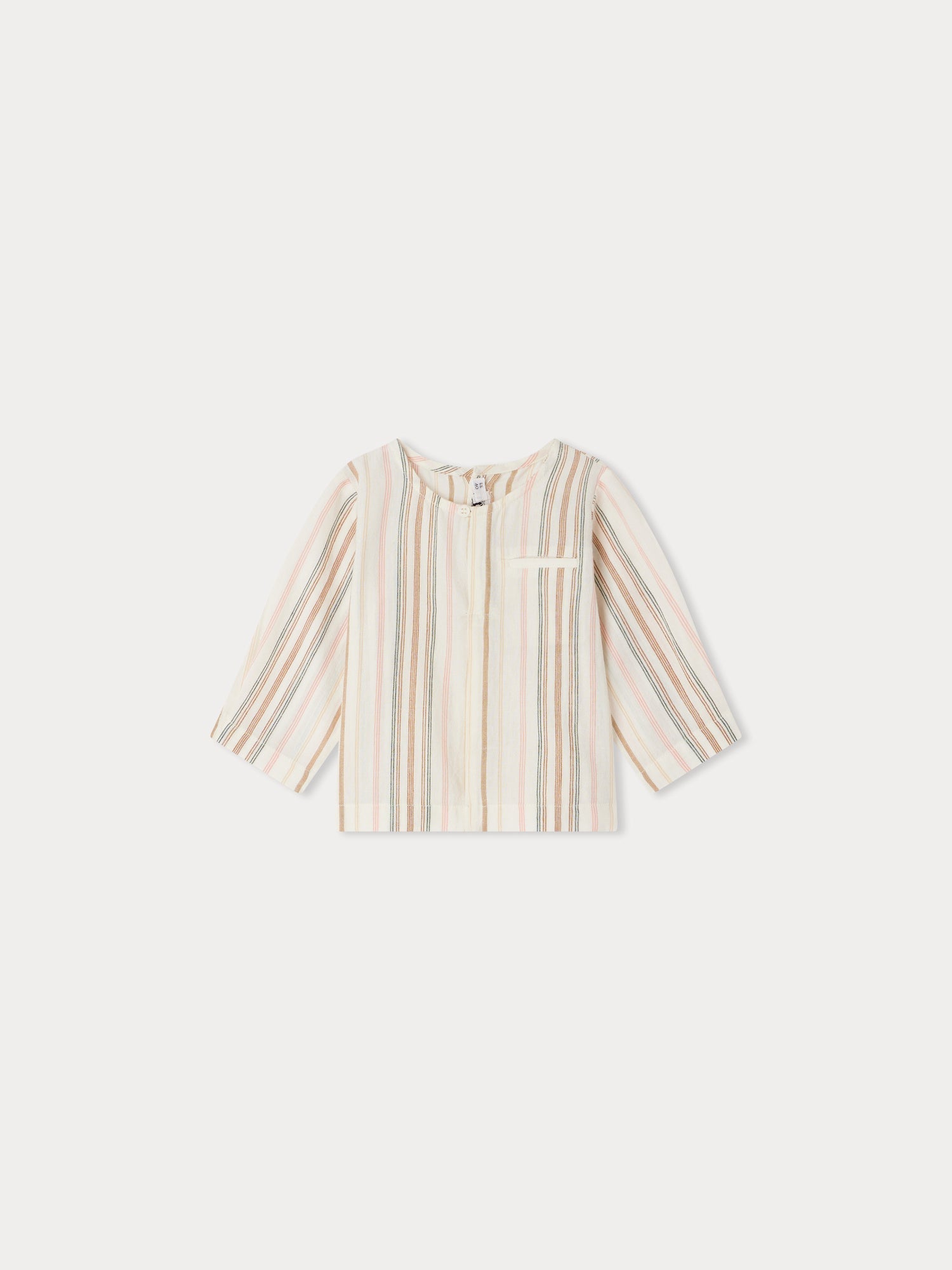 Baby Boys Multicolor Stripes Cotton Shirt