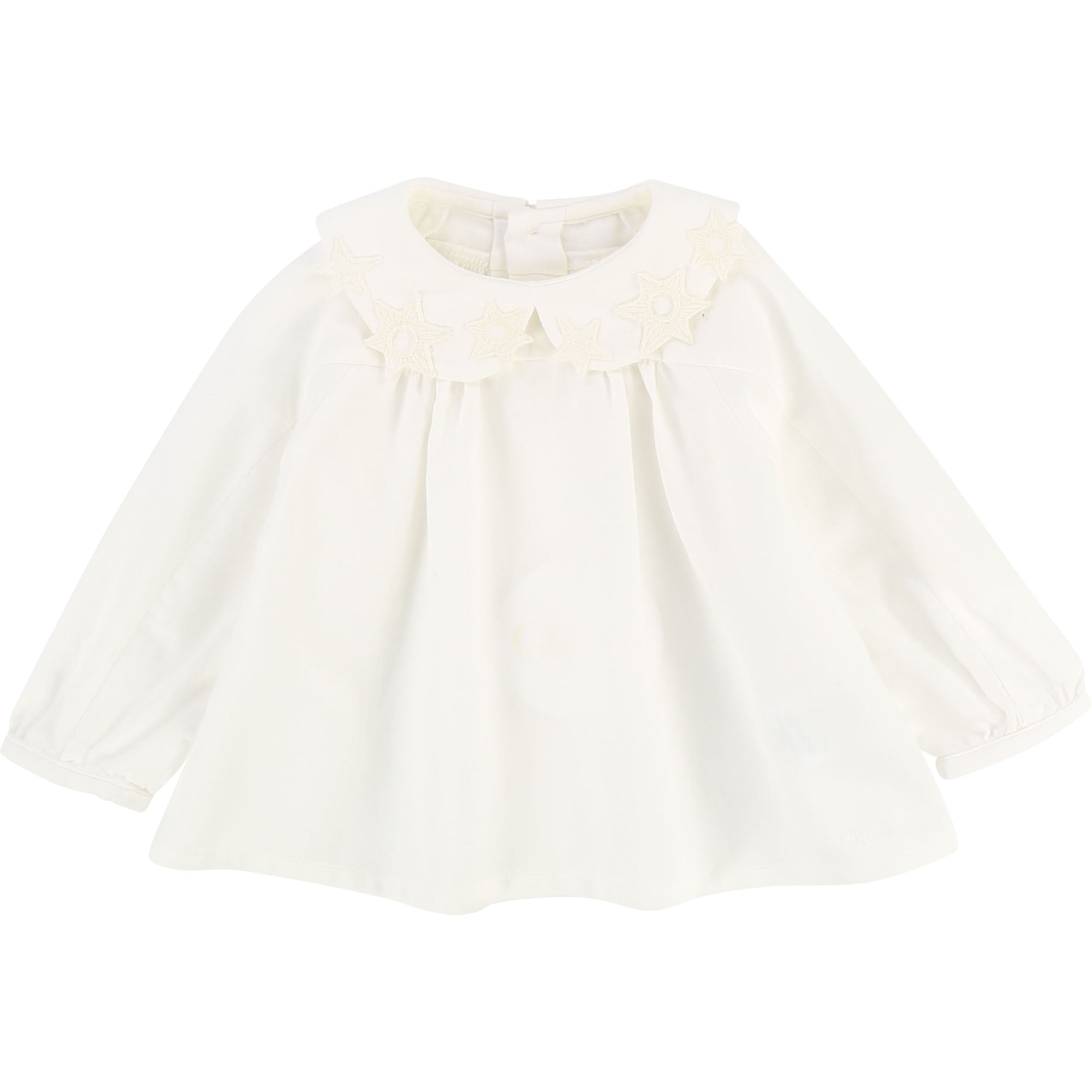 Baby Girls Off White Cotton Blouse