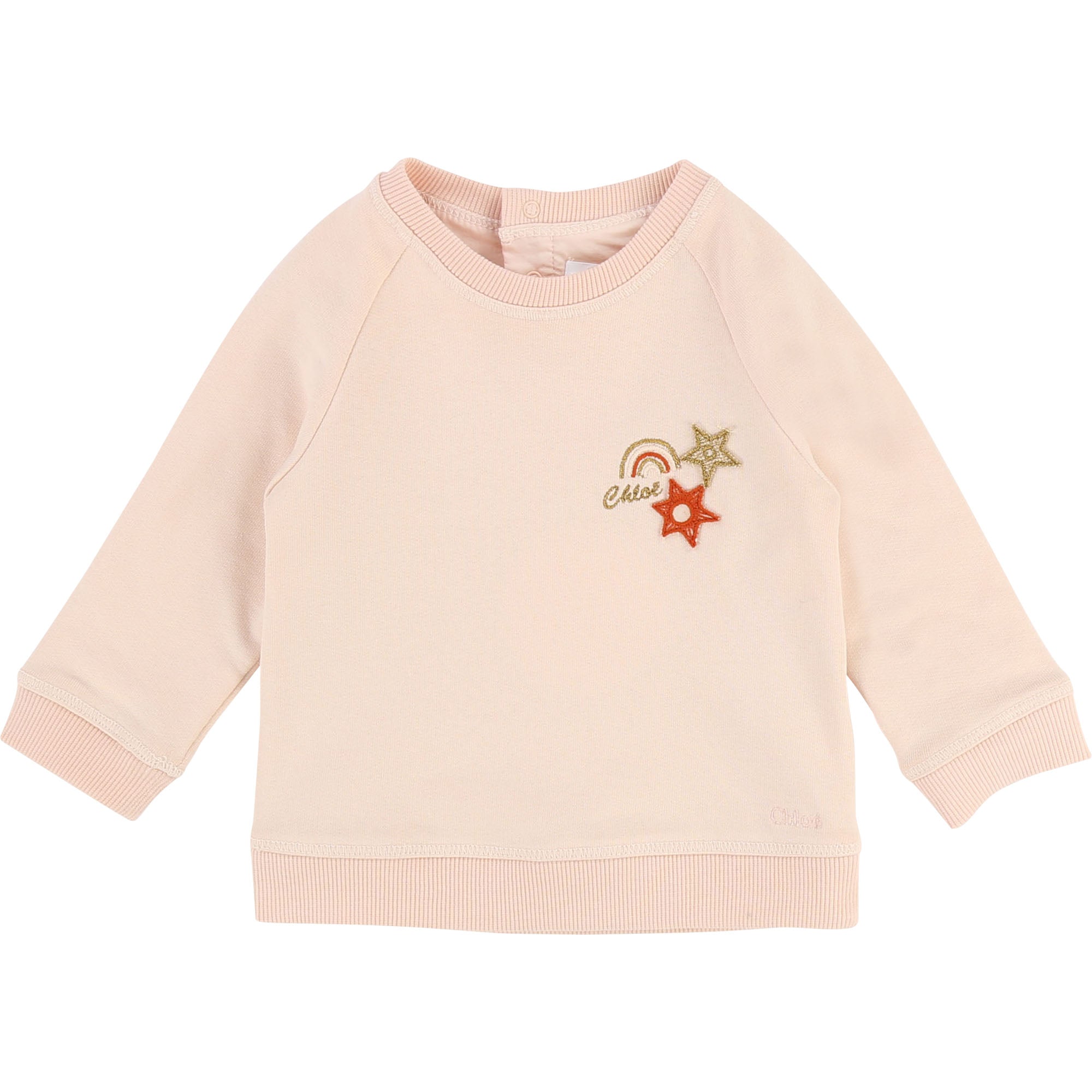 Baby Girls Light Pink Cotton Sweatshirt