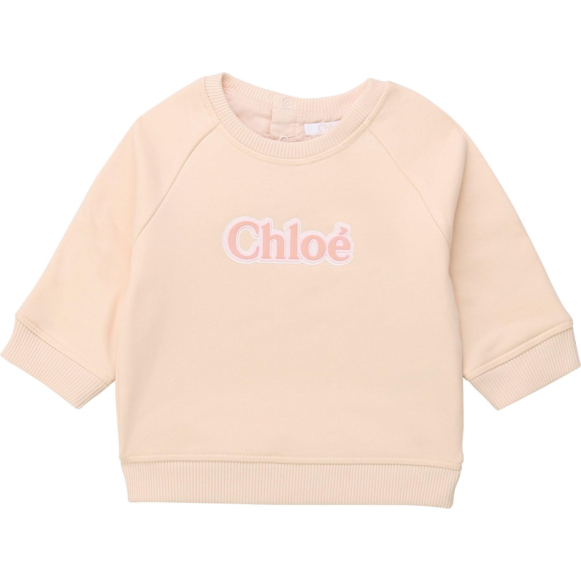 Baby Girls Pink Logo Cotton Sweatshirt