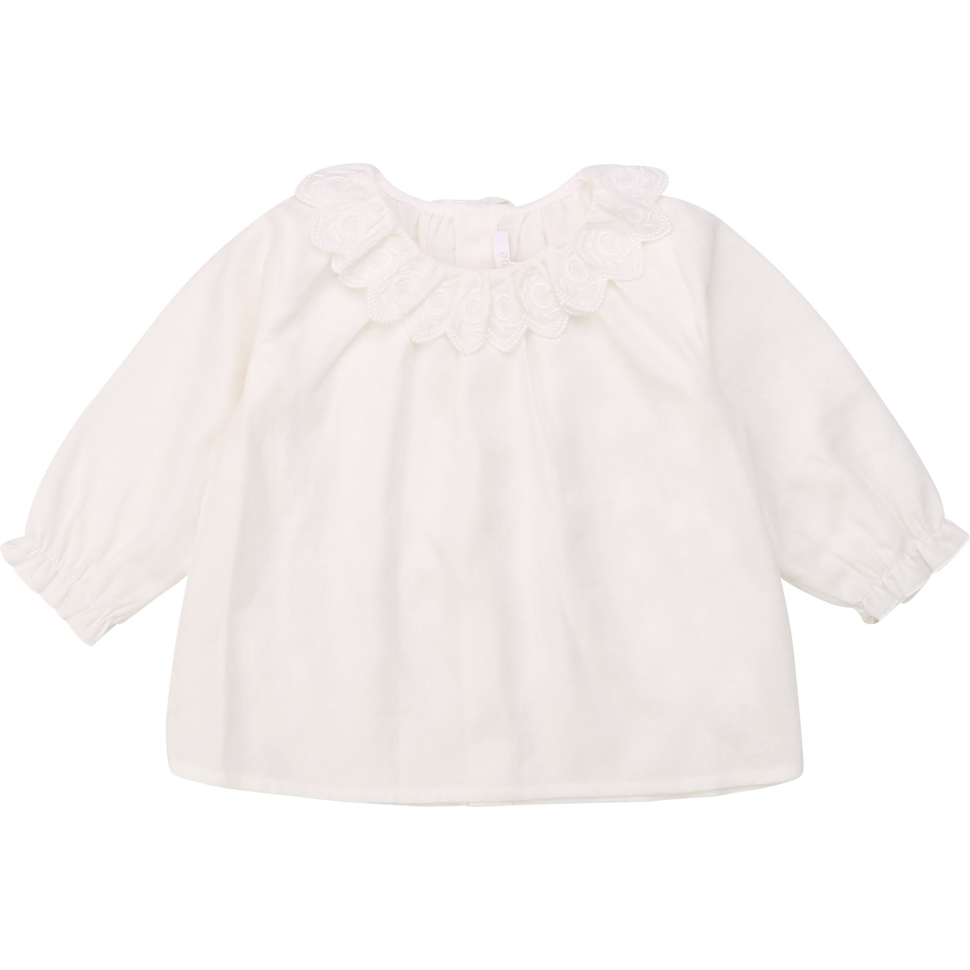 Baby Girls Off White Cotton Blouse