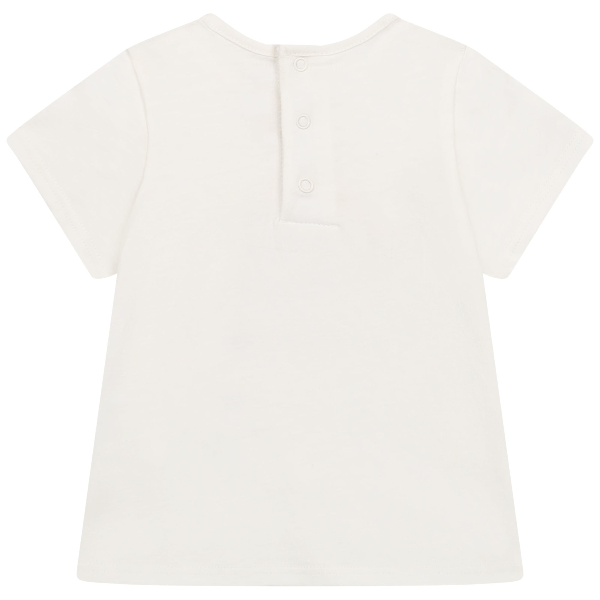 Baby Girls White Logo Cotton T-Shirt