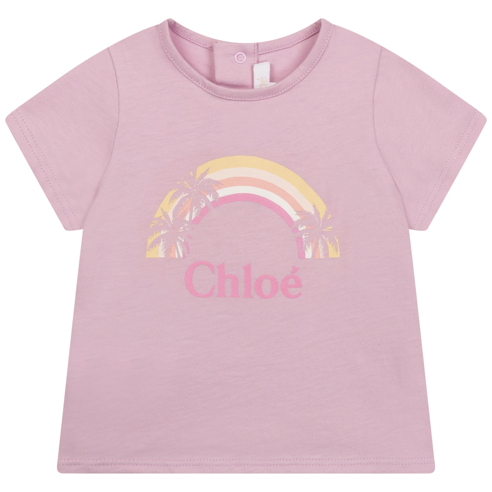 Baby Boys & Girls Pink Cotton T-Shirt