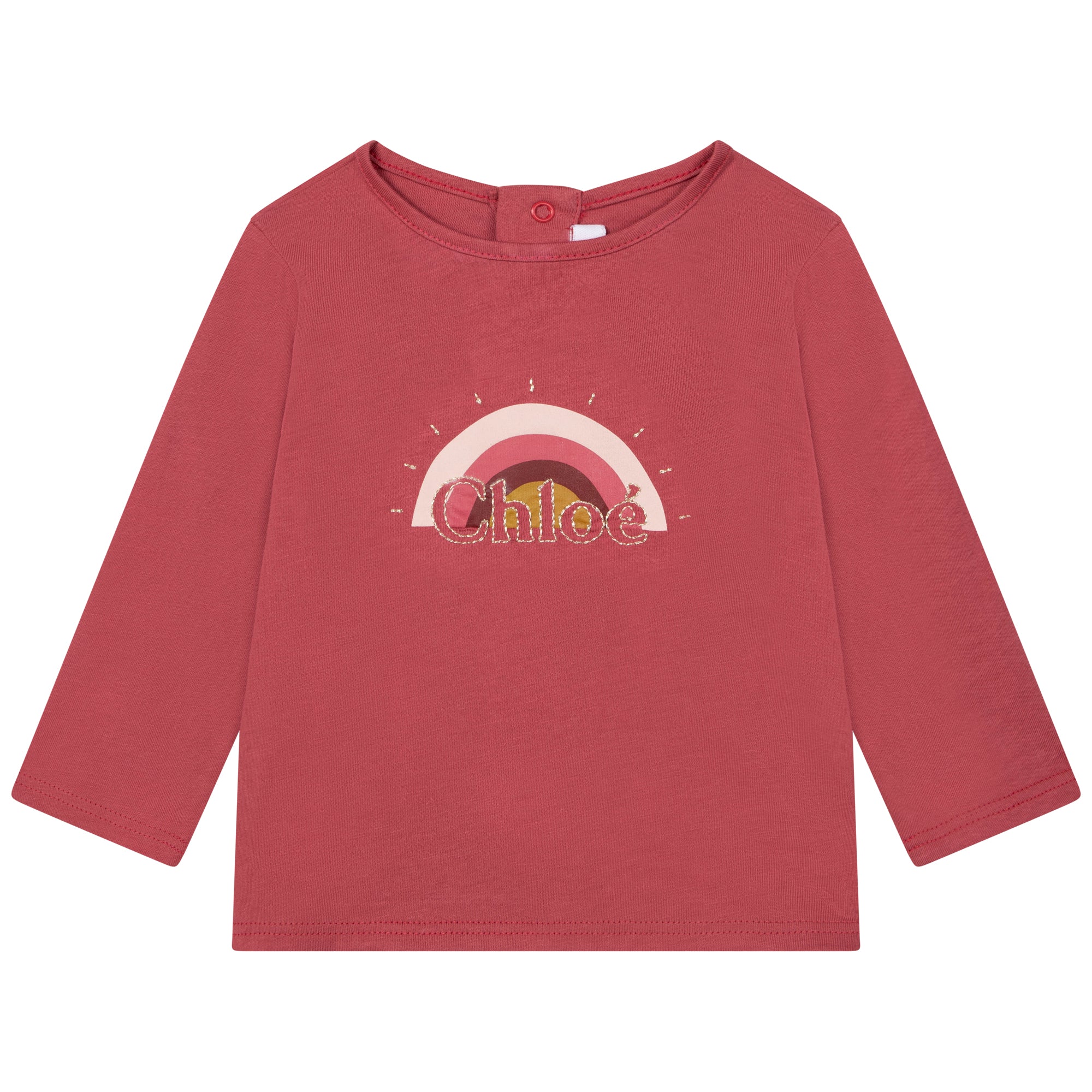 Baby Girls Pink Logo Cotton T-Shirt