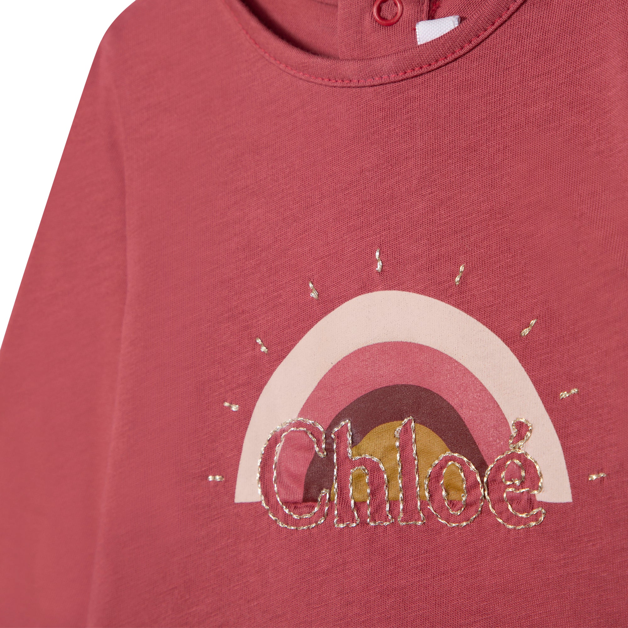 Baby Girls Pink Logo Cotton T-Shirt