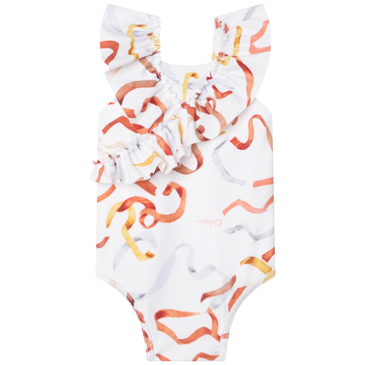Baby Girls White Swimsuit