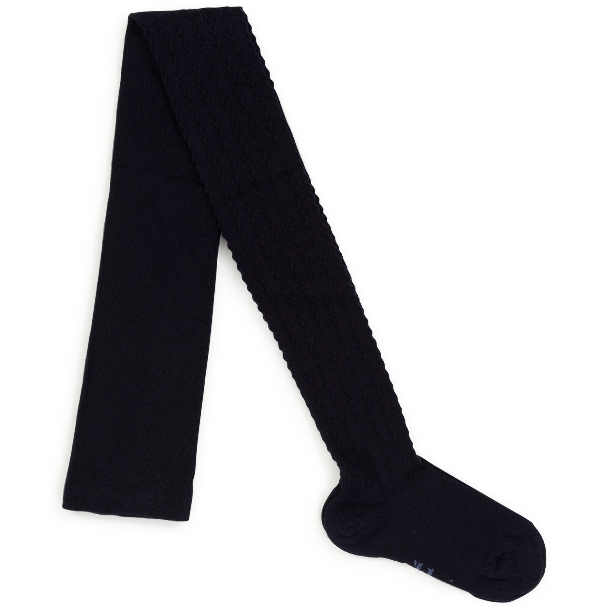 Girls Navy Cotton Tights