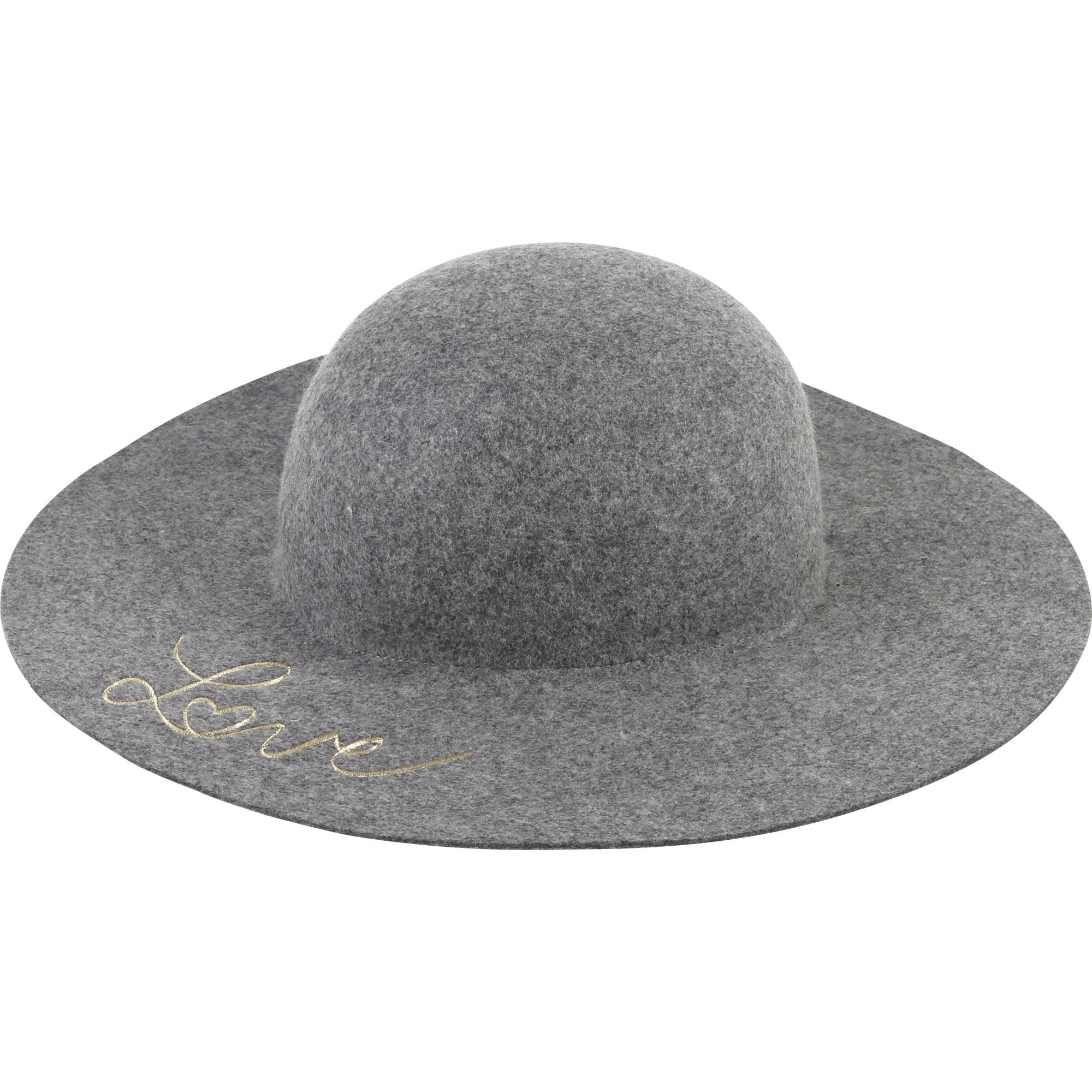 Girls Grey Chine Laine Hat