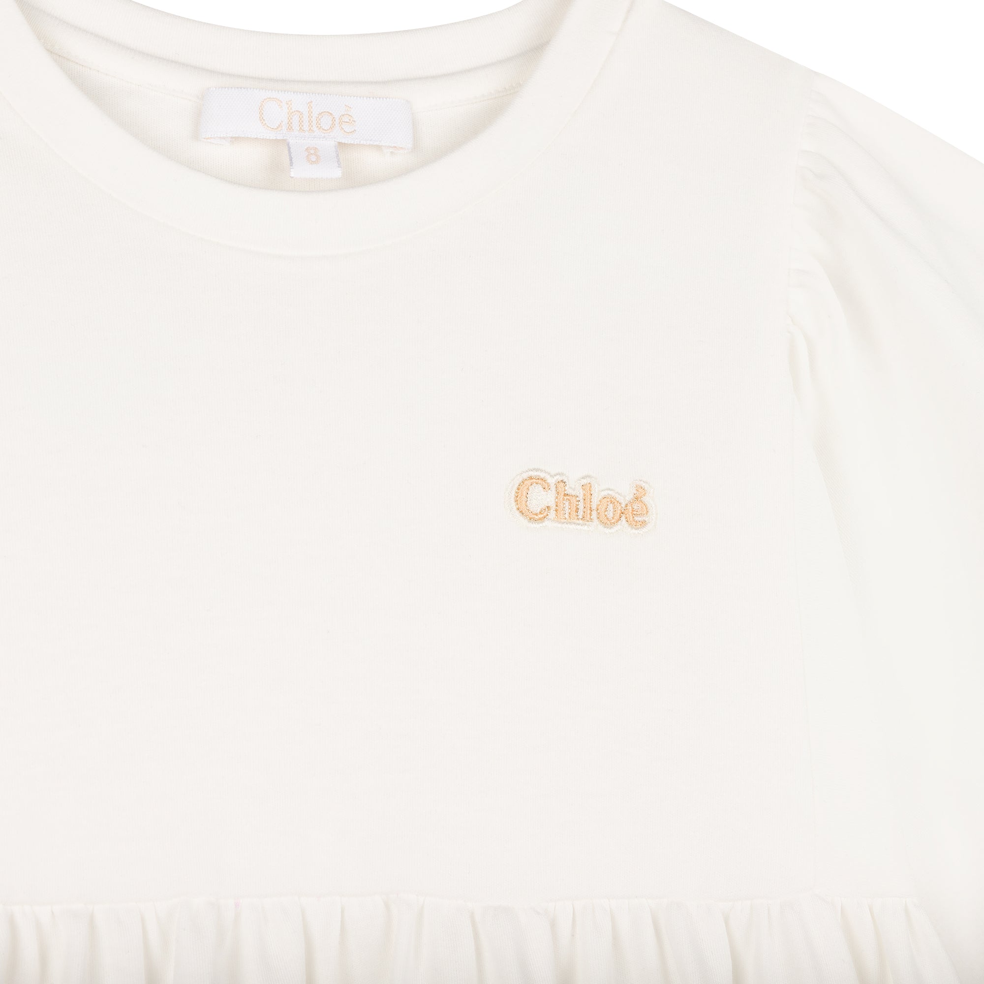 Girls White Logo Dress