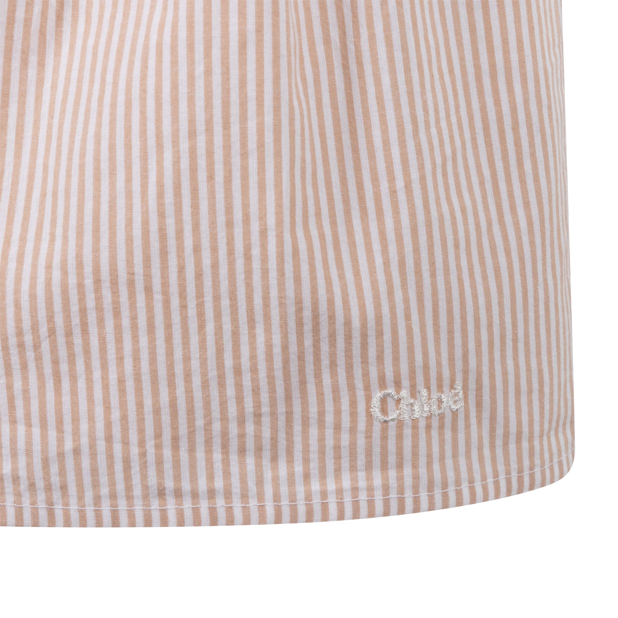 Girls Pink Stripe  Cotton Dress