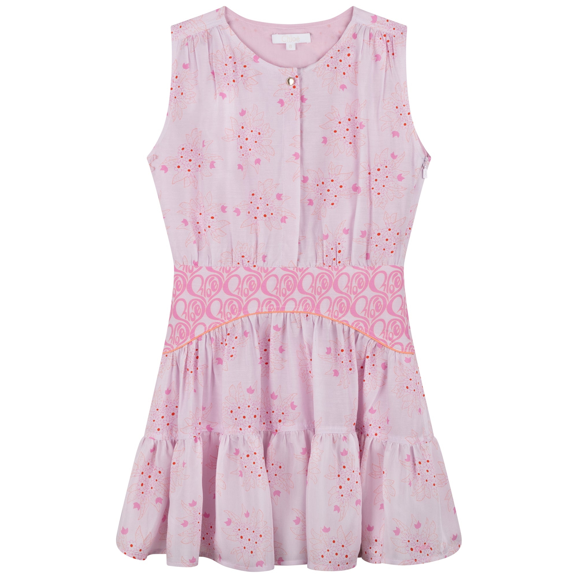 Girls Pink Printing Dress