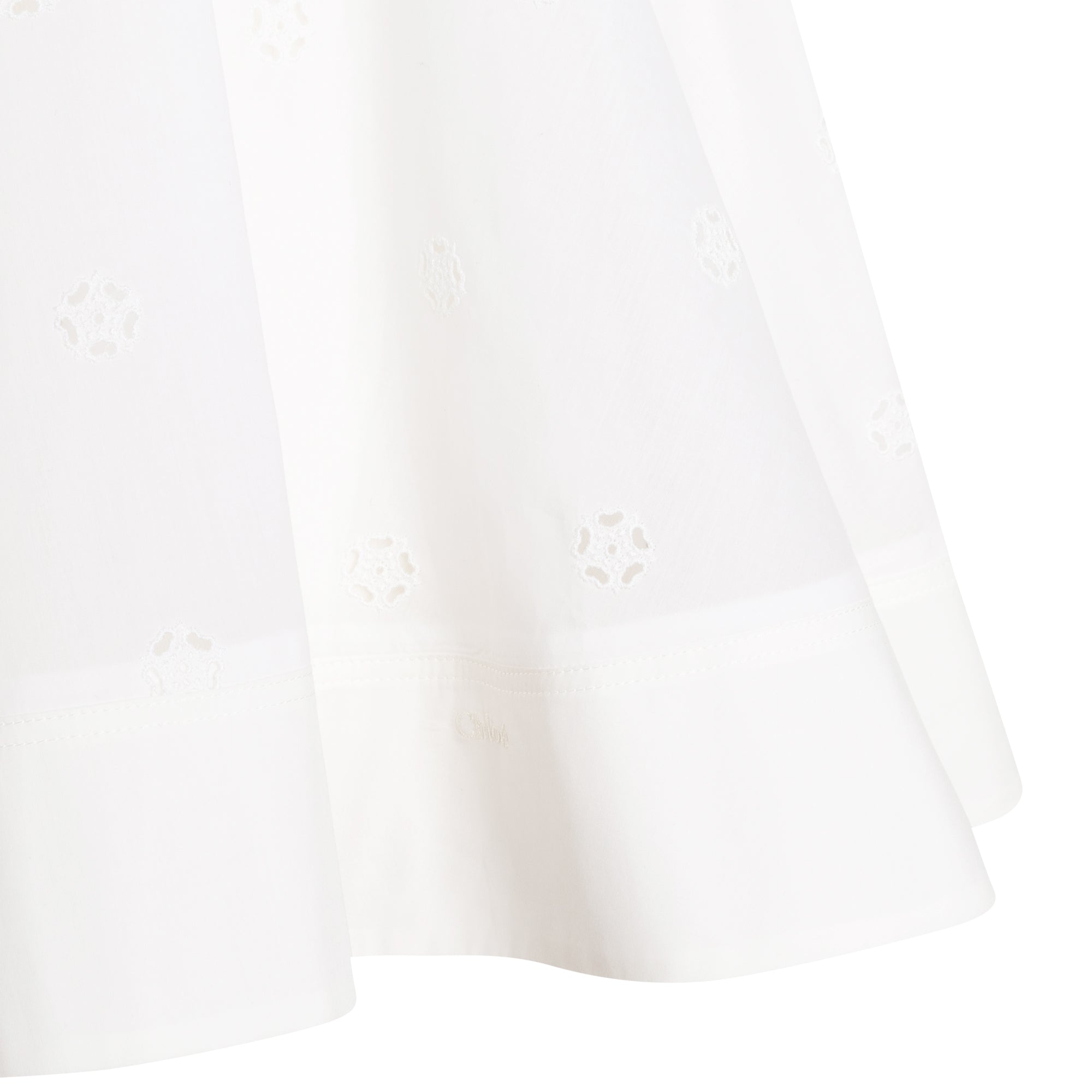 Girls White Cotton Dress