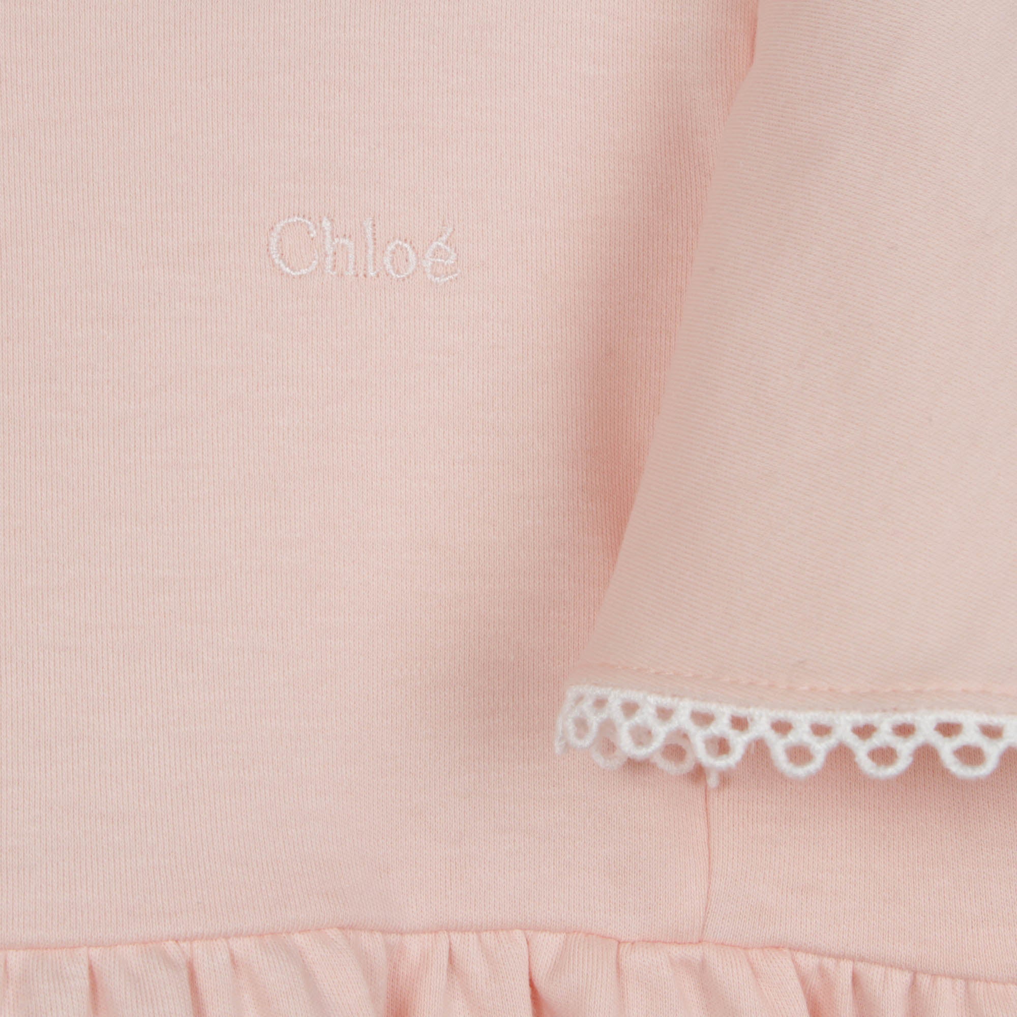 Girls Pink Ruffled Dress