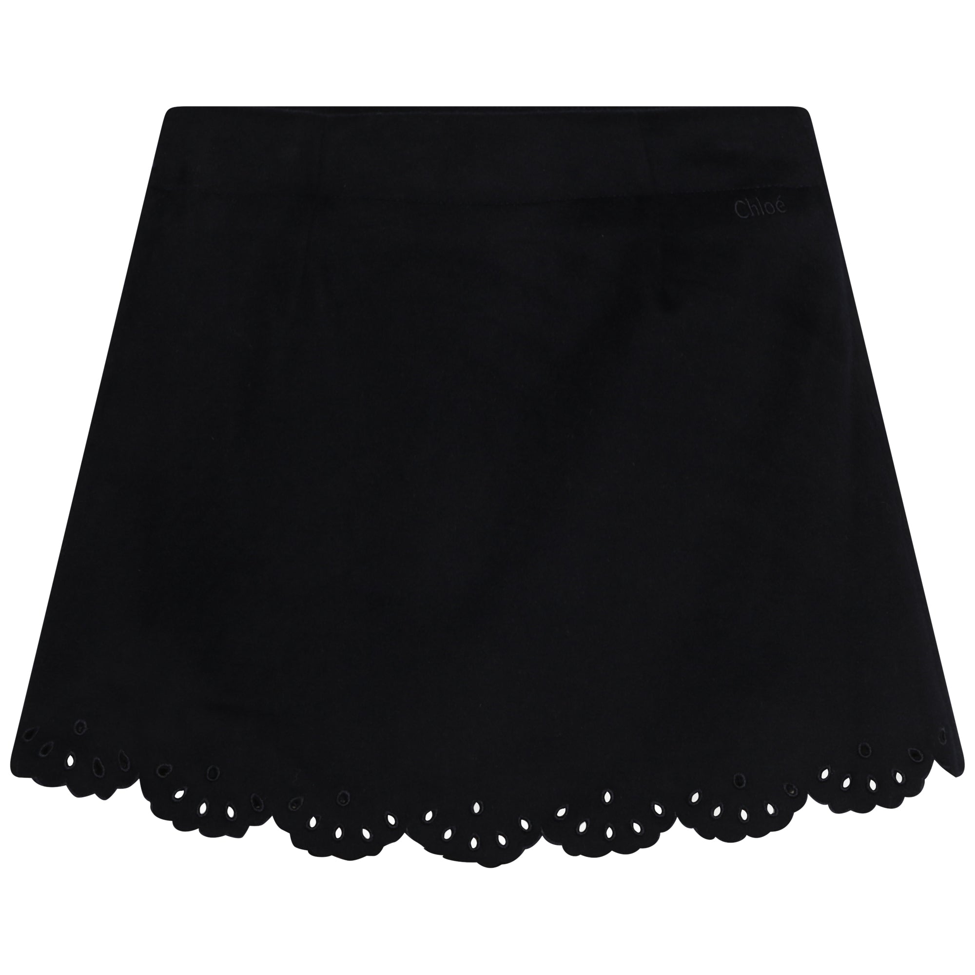 Girls Navy Wool Skirt