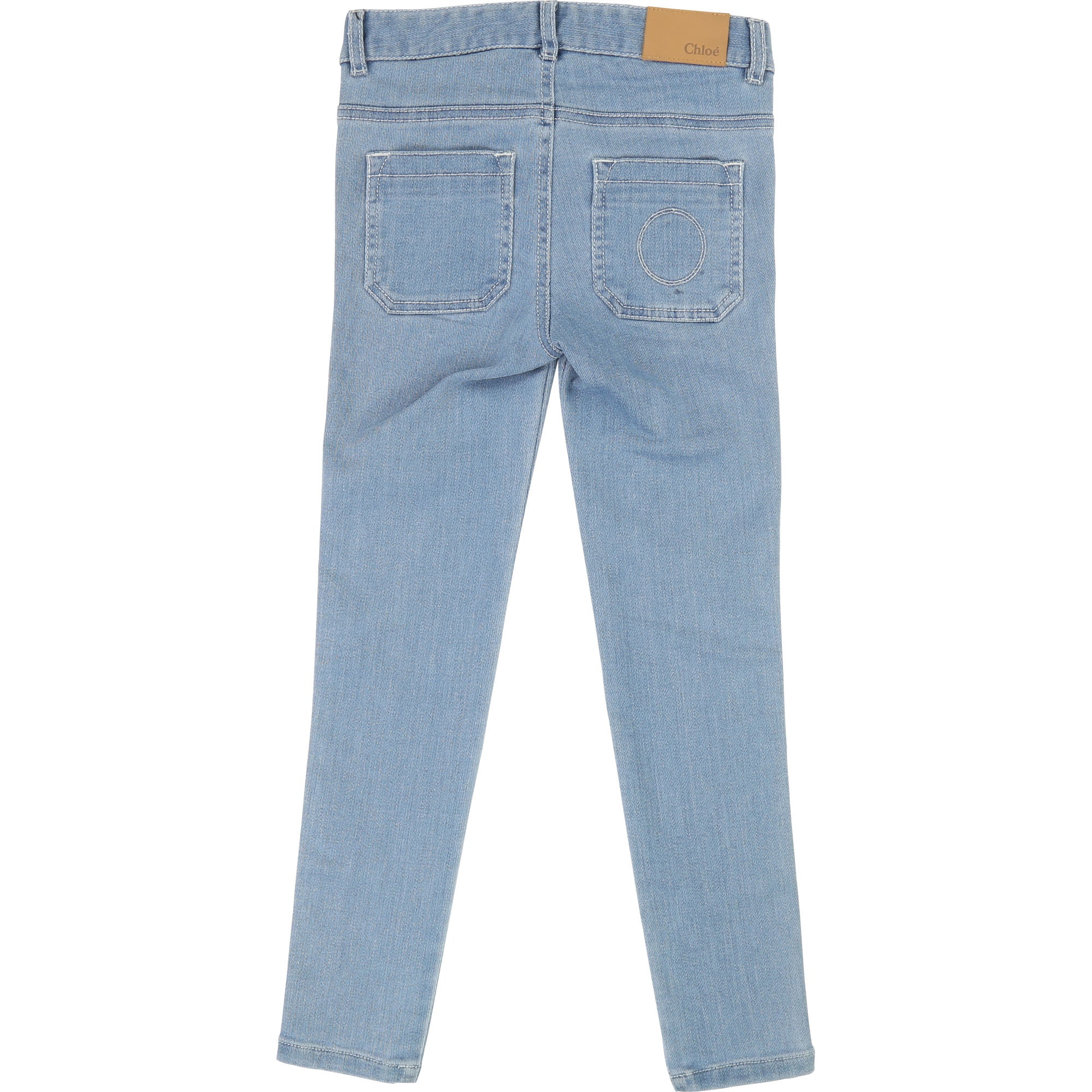 Girls Light Blue Cotton Jeans